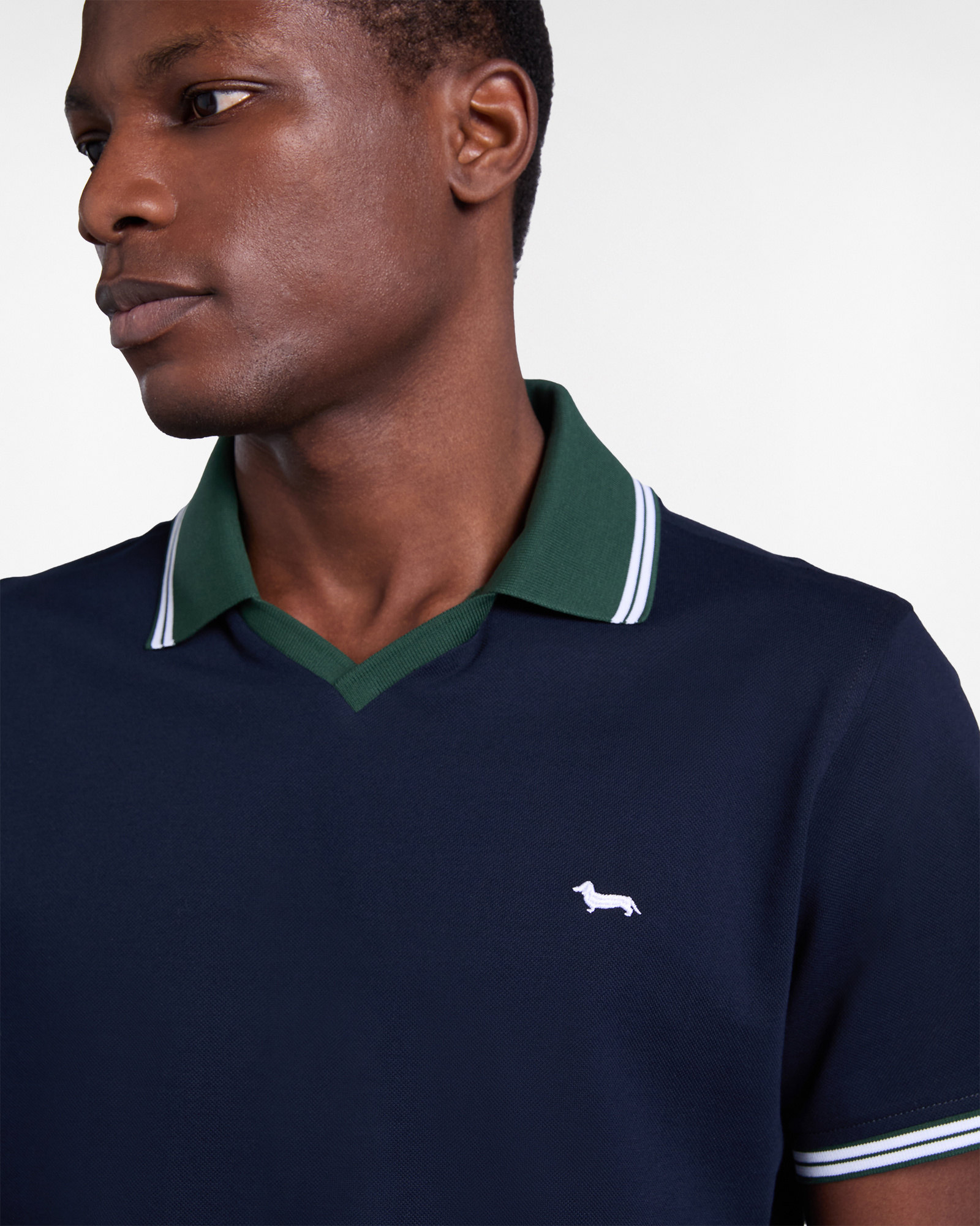 Polo con Cuello Derby, Azul, large image number 2