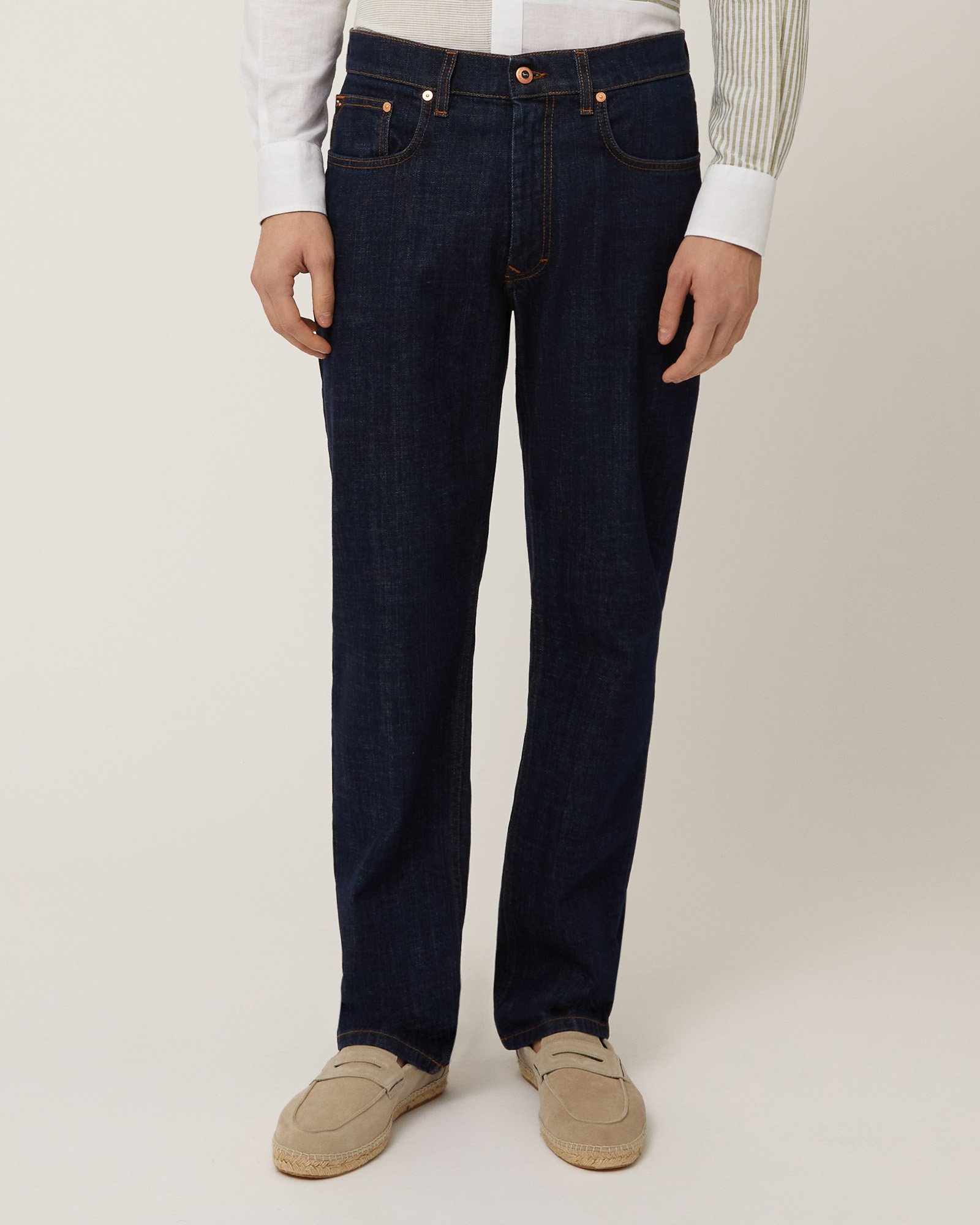 Dark Denim Pants, Denim Blue, large image number 0