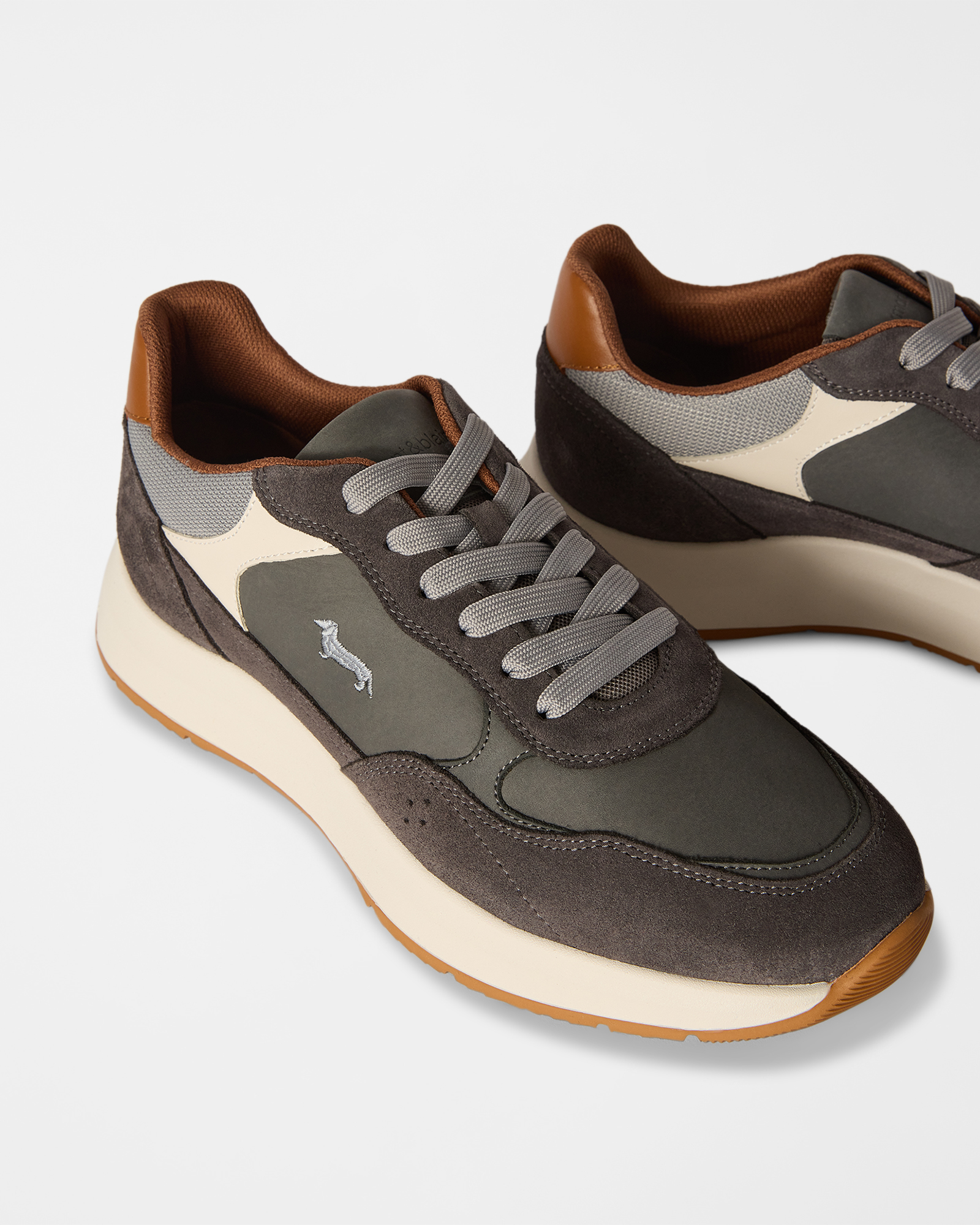 MEN'S SUEDE - NUBUCK SHOES, GRAY, large image number 3