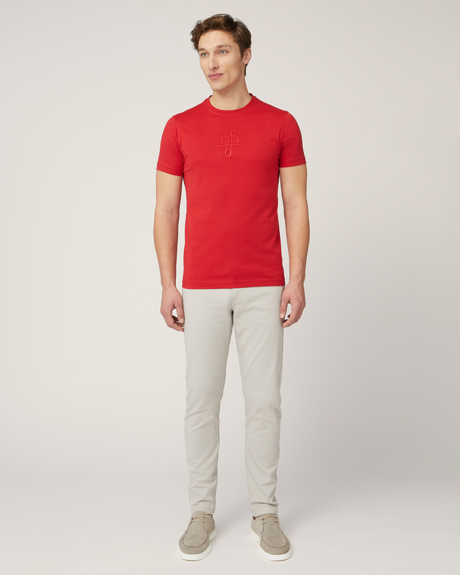 T-Shirt Con Maxi Ricamo, Rosso, large image number 3