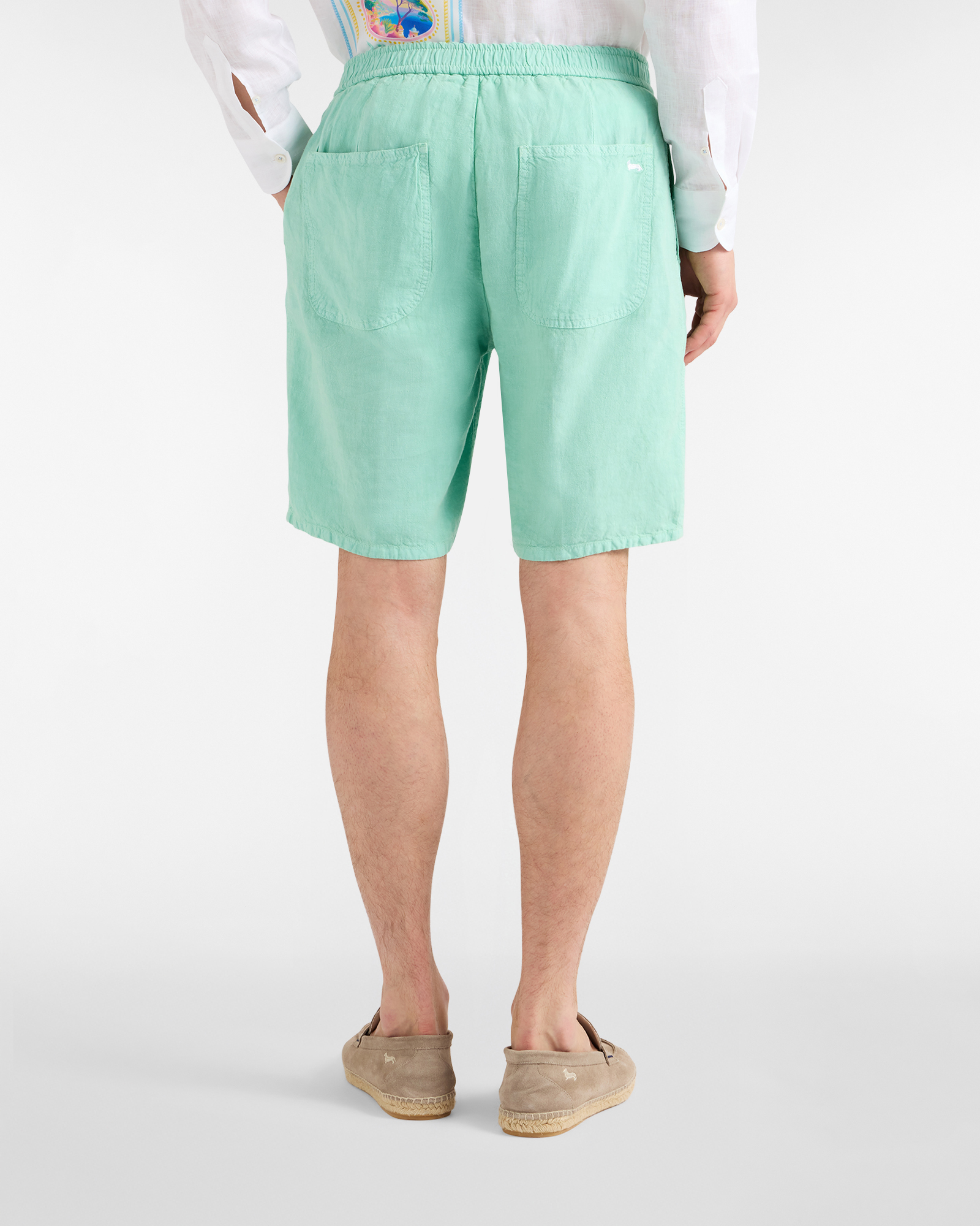 Men's Postcard capsule linen Bermuda shorts