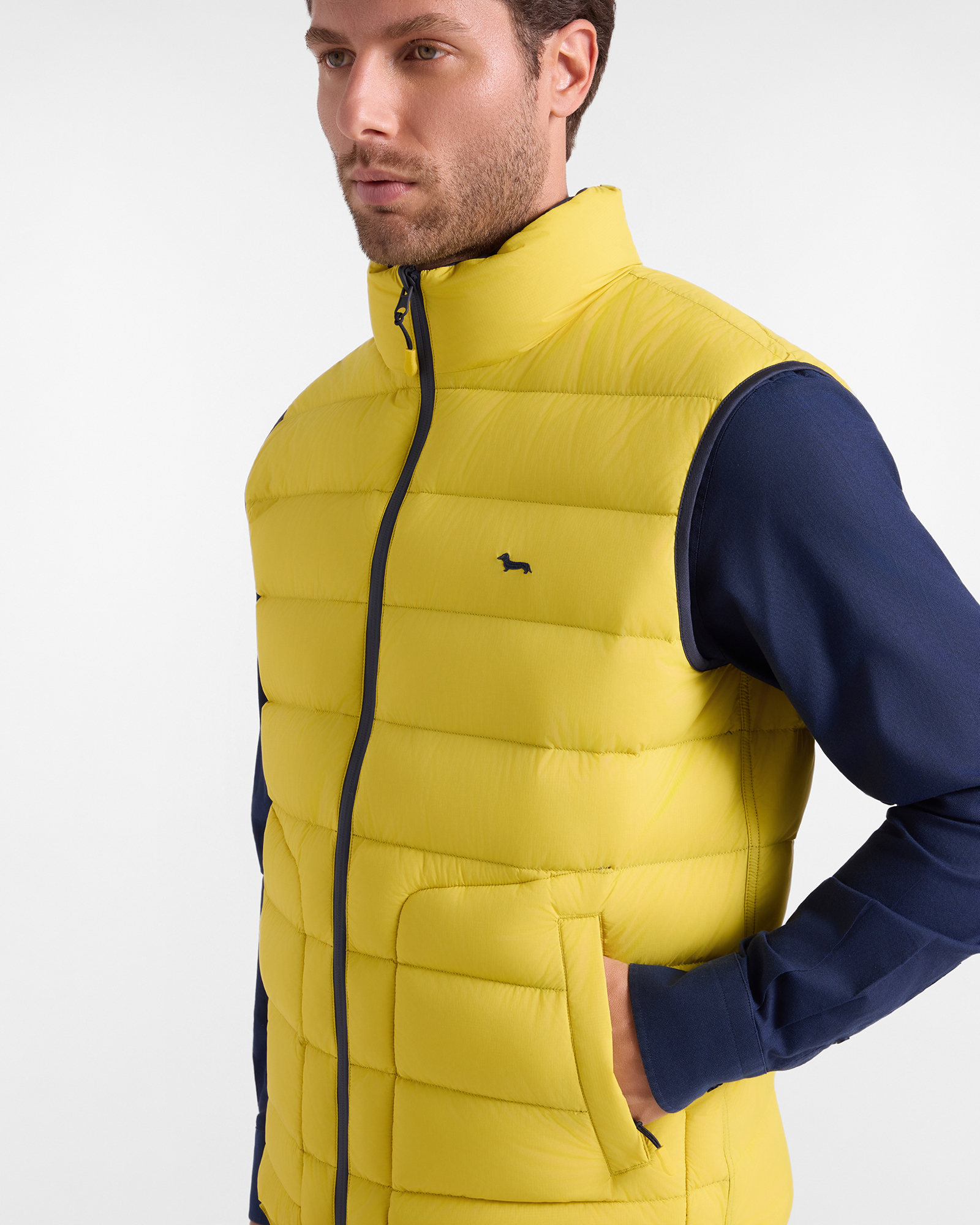 Men&rsquo;s reversible ripstop nylon waistcoat, LIGHT GREEN, large