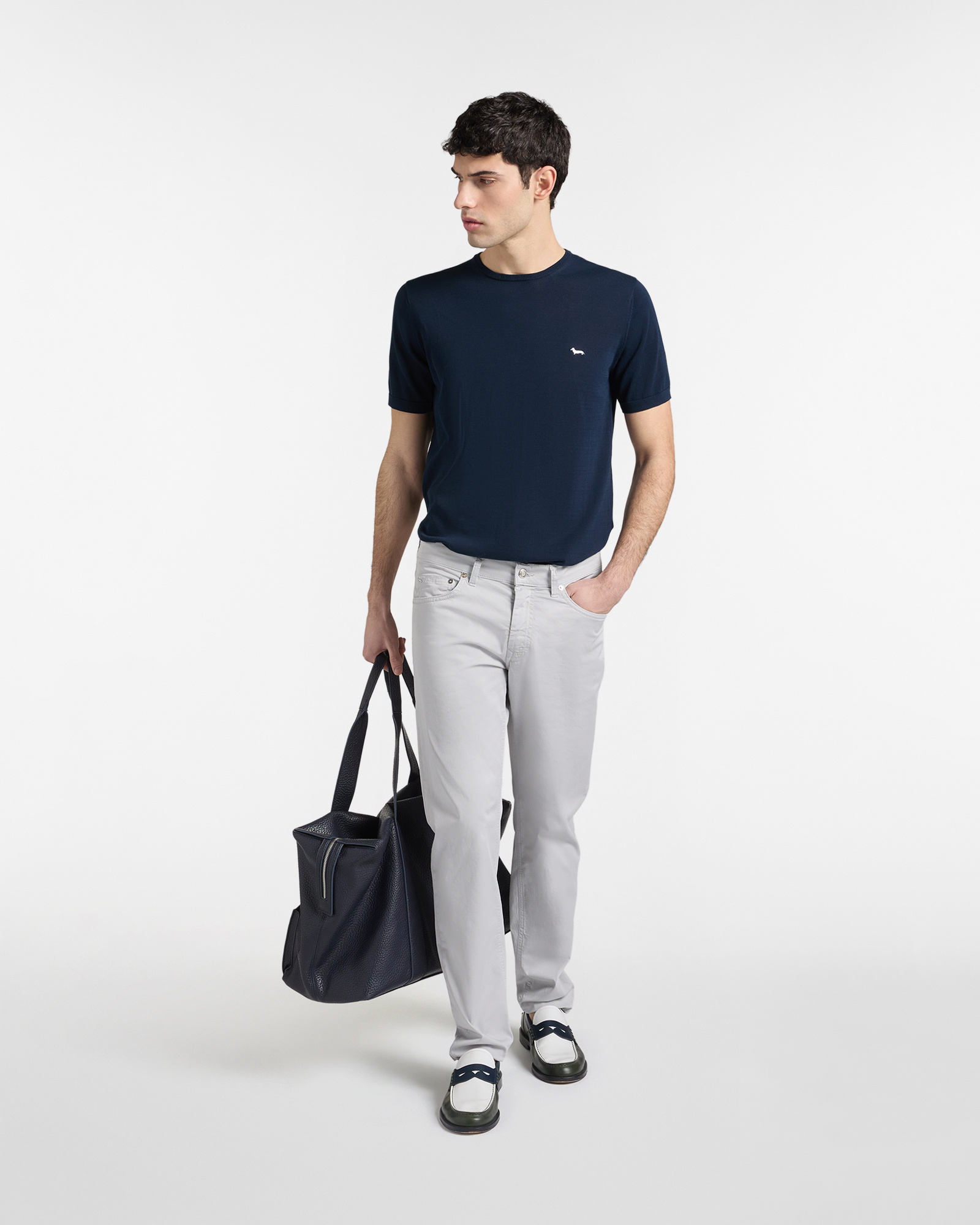 Knit T-shirt, Blue, large image number 3