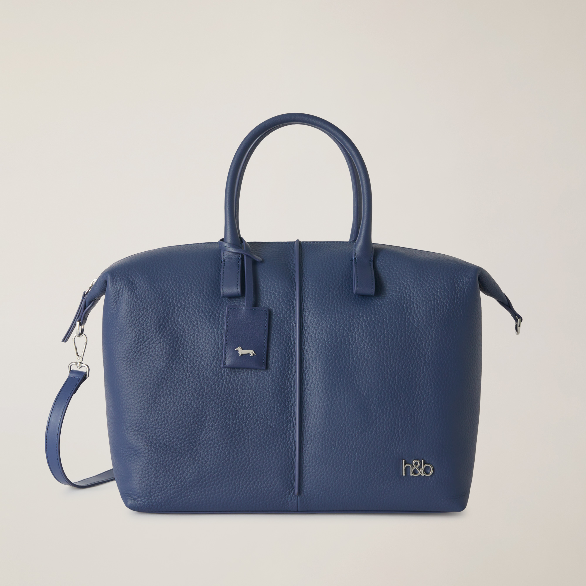 Shopping Bag „Forever“ aus Leder, Blau, large image number 0
