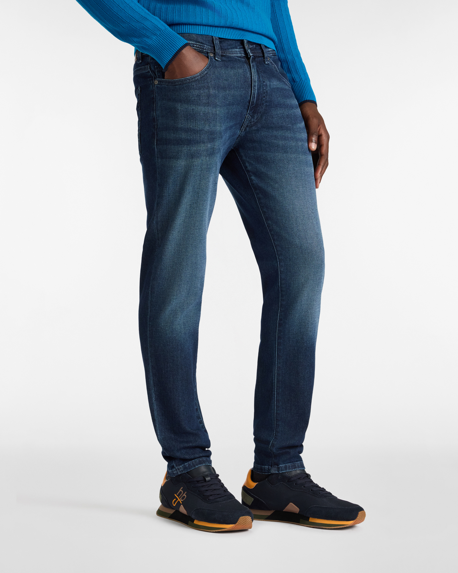 Slim Fit Five-Pocket Jeans in Stretch Denim