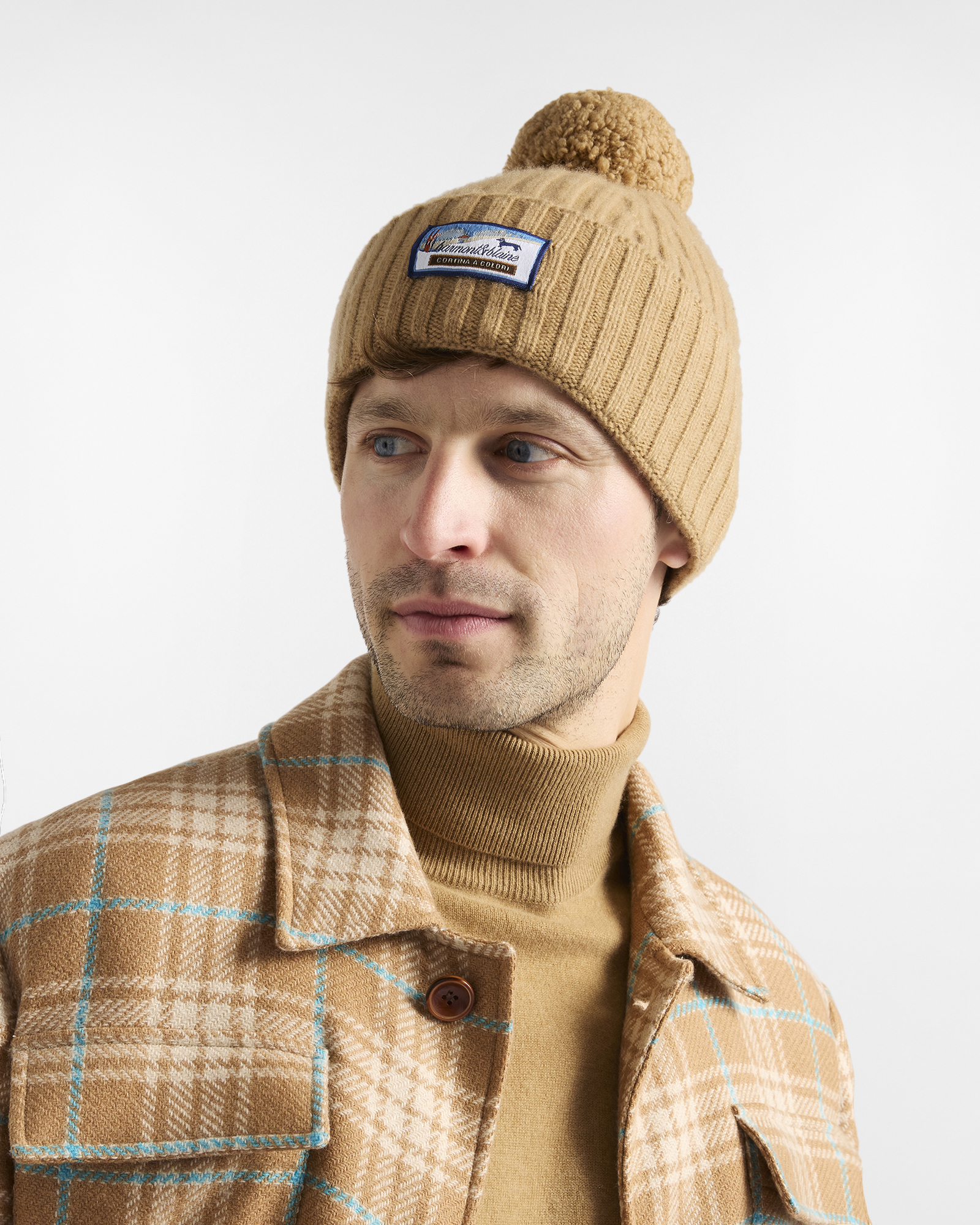 Beanie in Puro Cashmere &ldquo;Cortina a Colori&rdquo;, Beige, large image number 2