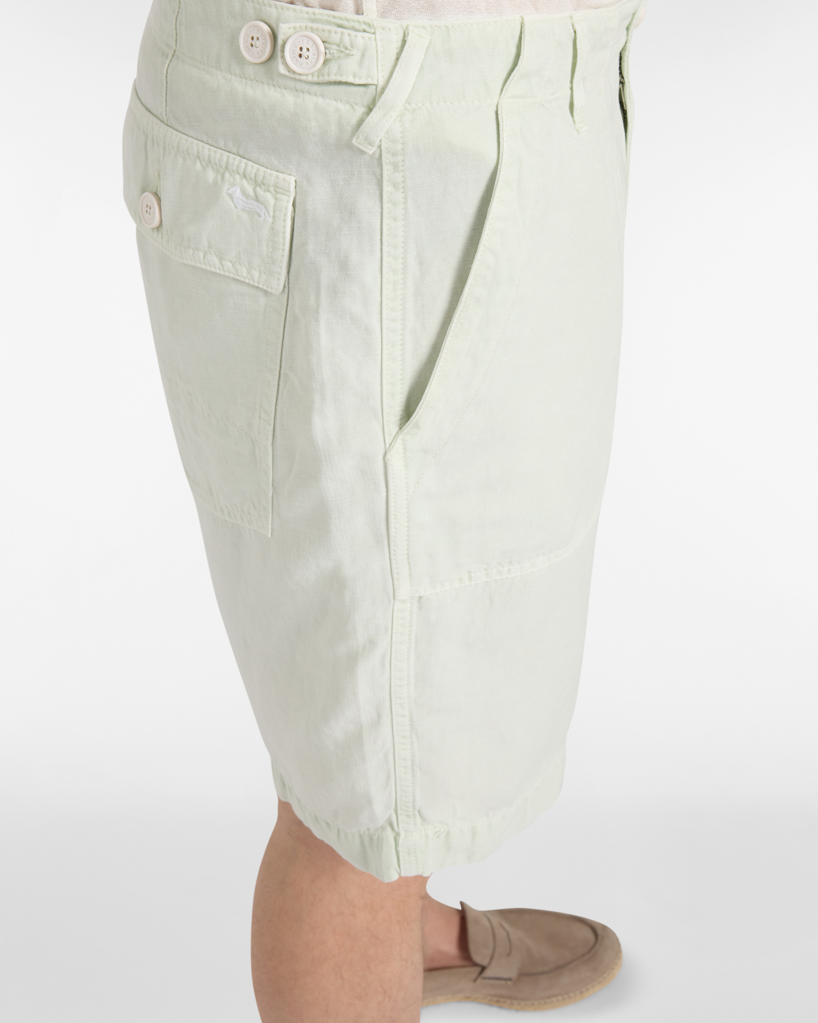 Men's Earth Dye capsule Bermuda shorts with fatigue pocket, Green, large image number 2
