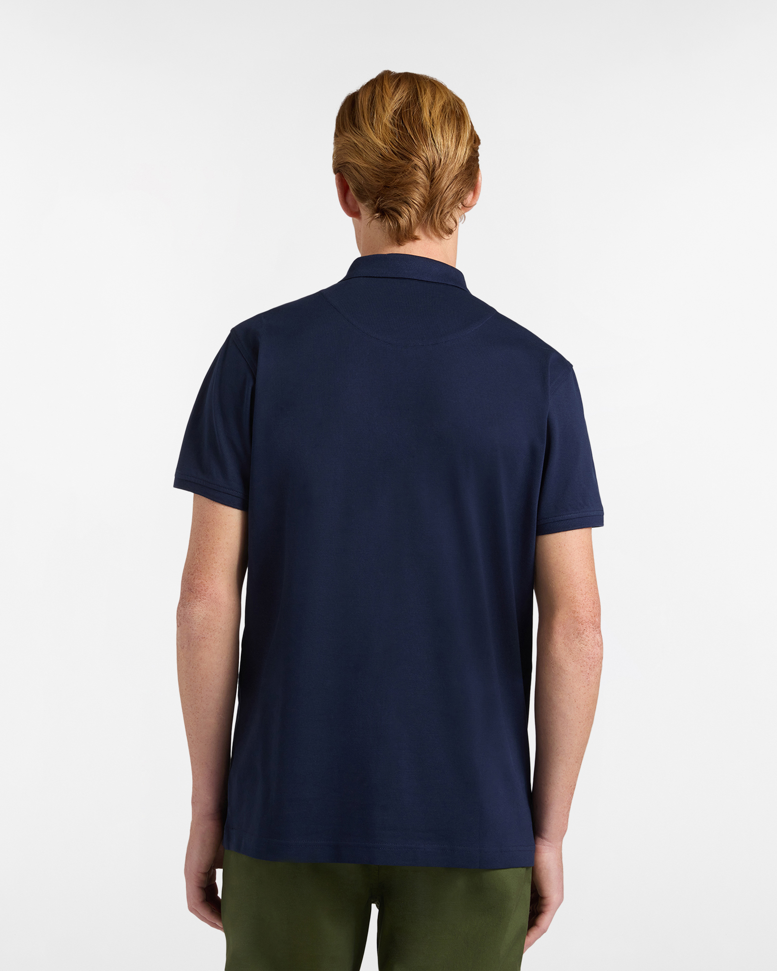Polo uomo regular fit con colletto logo ricamato