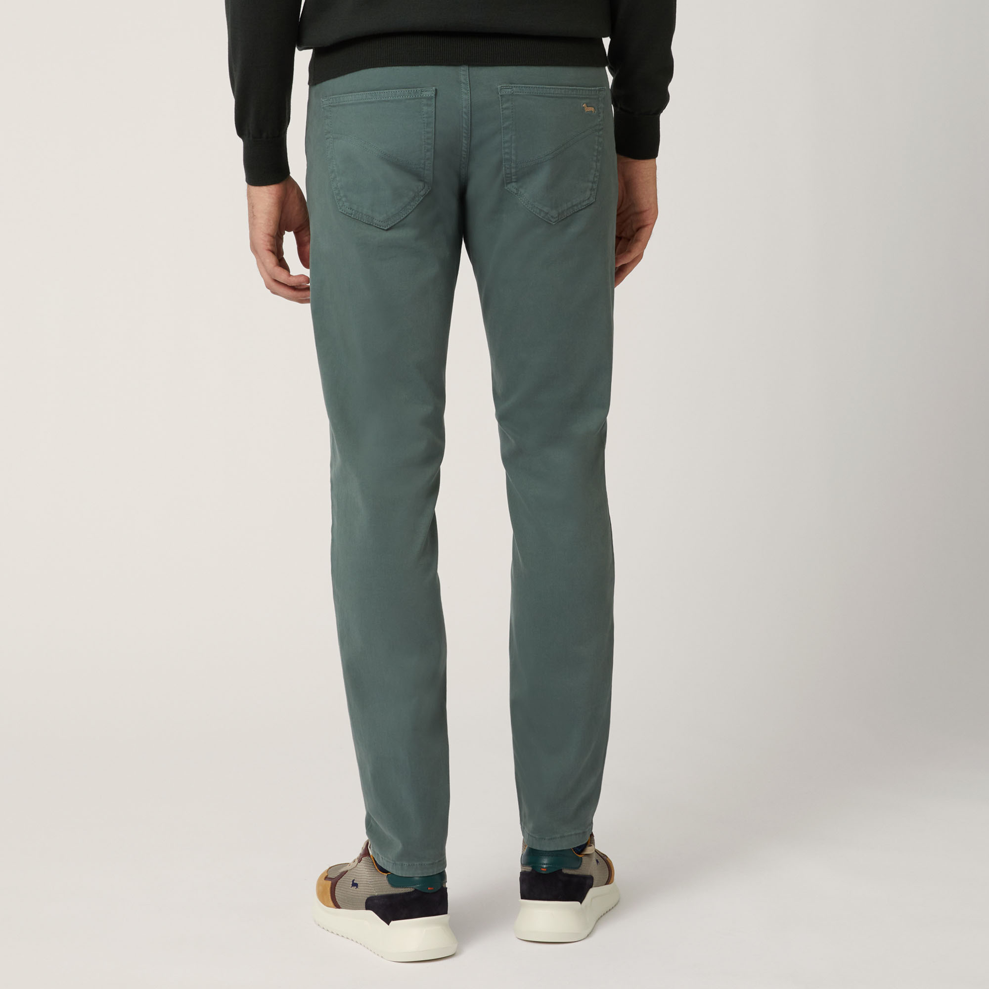 Elevate Dutility Five-Pocket Stretch Cotton Pants, Green, large image number 1