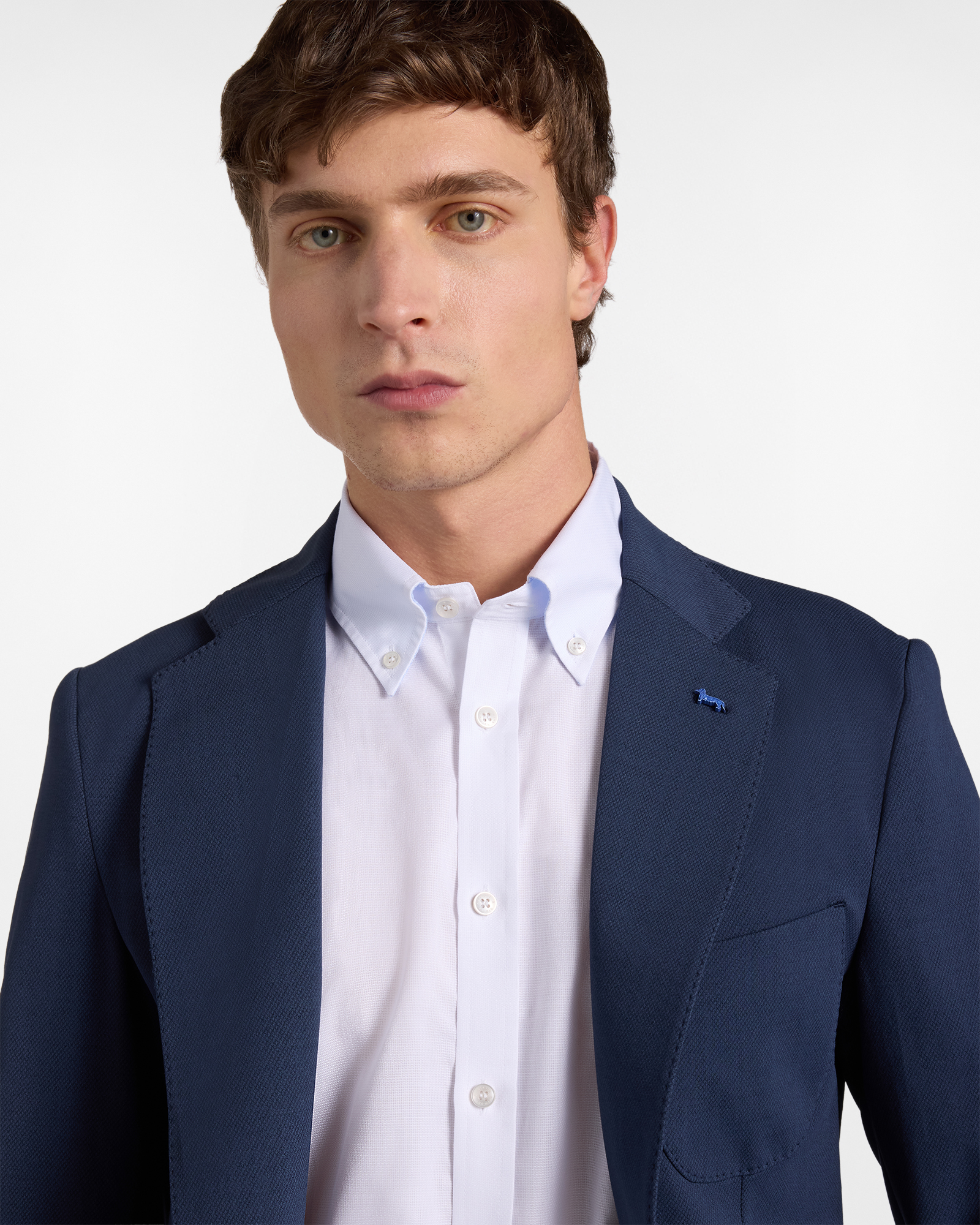 Chaqueta de estilo c&aacute;rdigan de tejido t&eacute;cnico, Azul, large image number 2