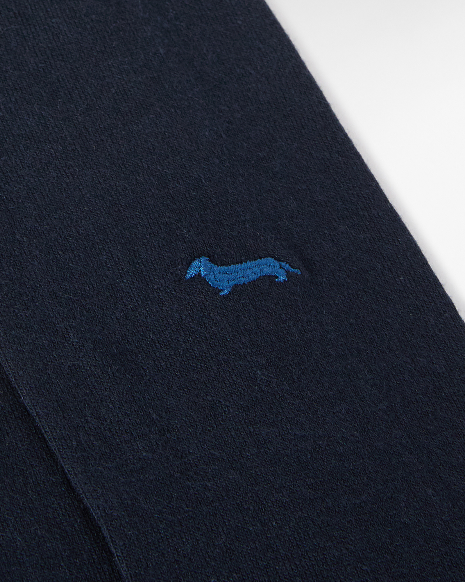 Long Cashmere Blend Socks, Navy Blue, large image number 1