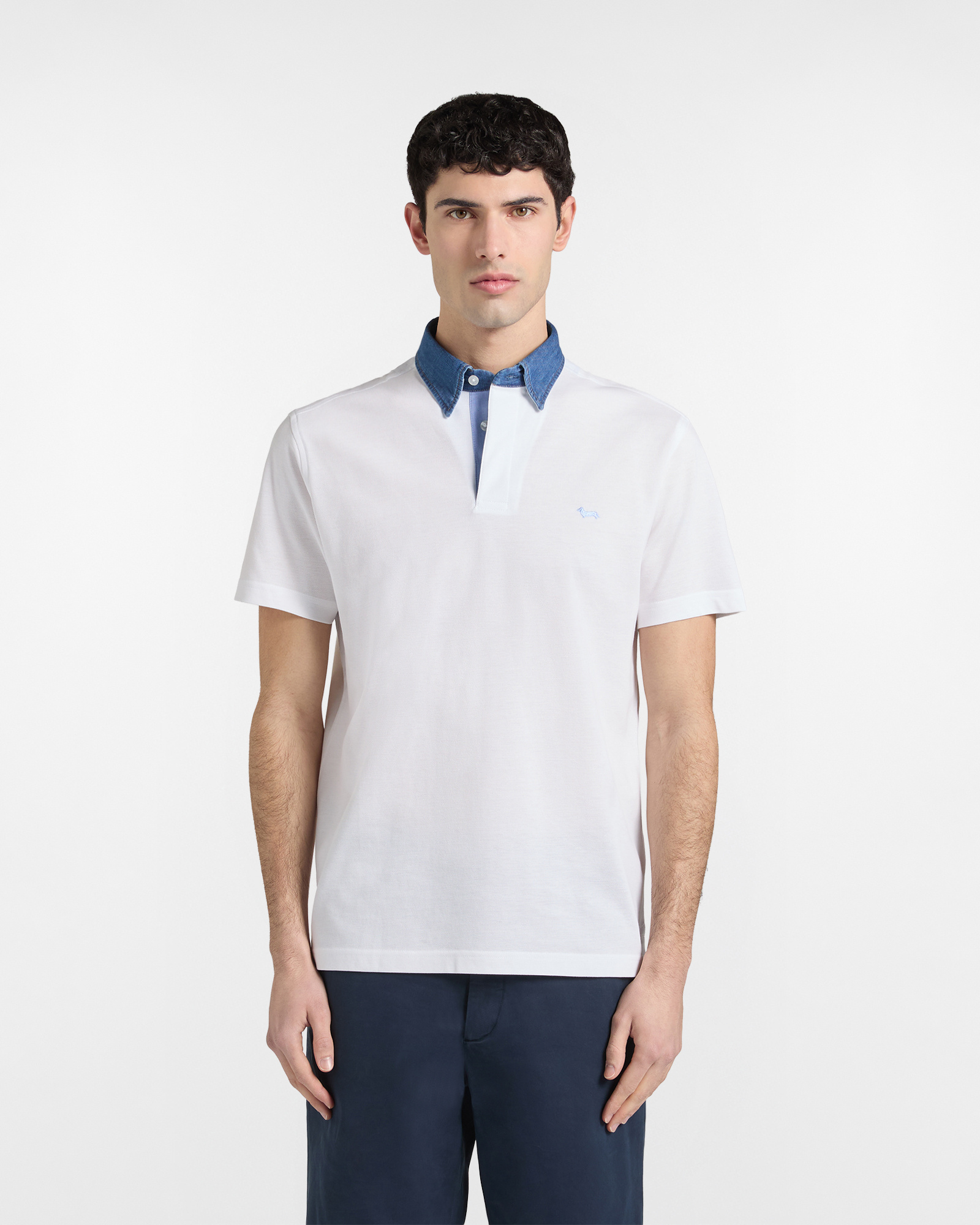 Vietri polo shirt, White, large
