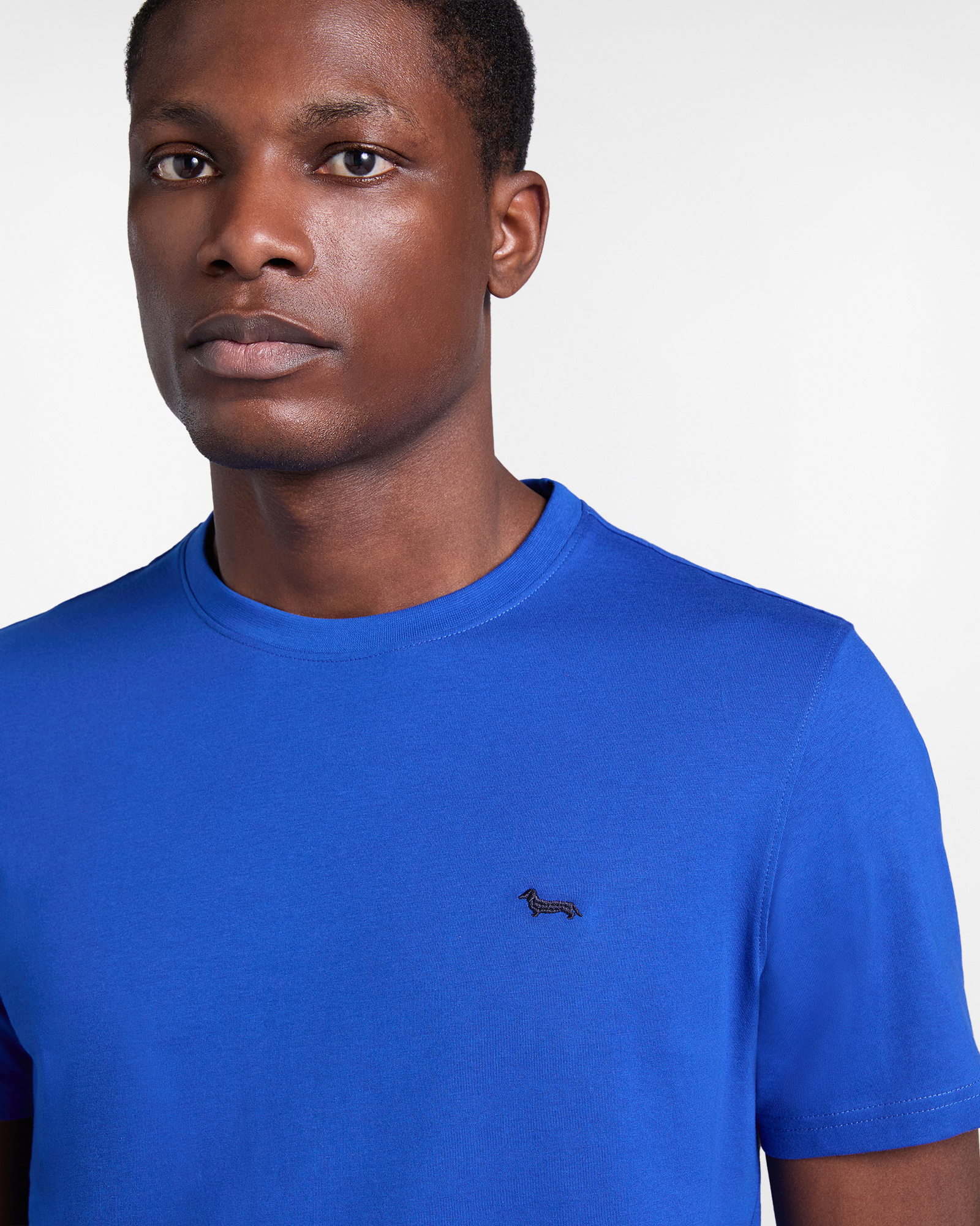 Camiseta ajustada de algod&oacute;n para hombre, Azul, large image number 2