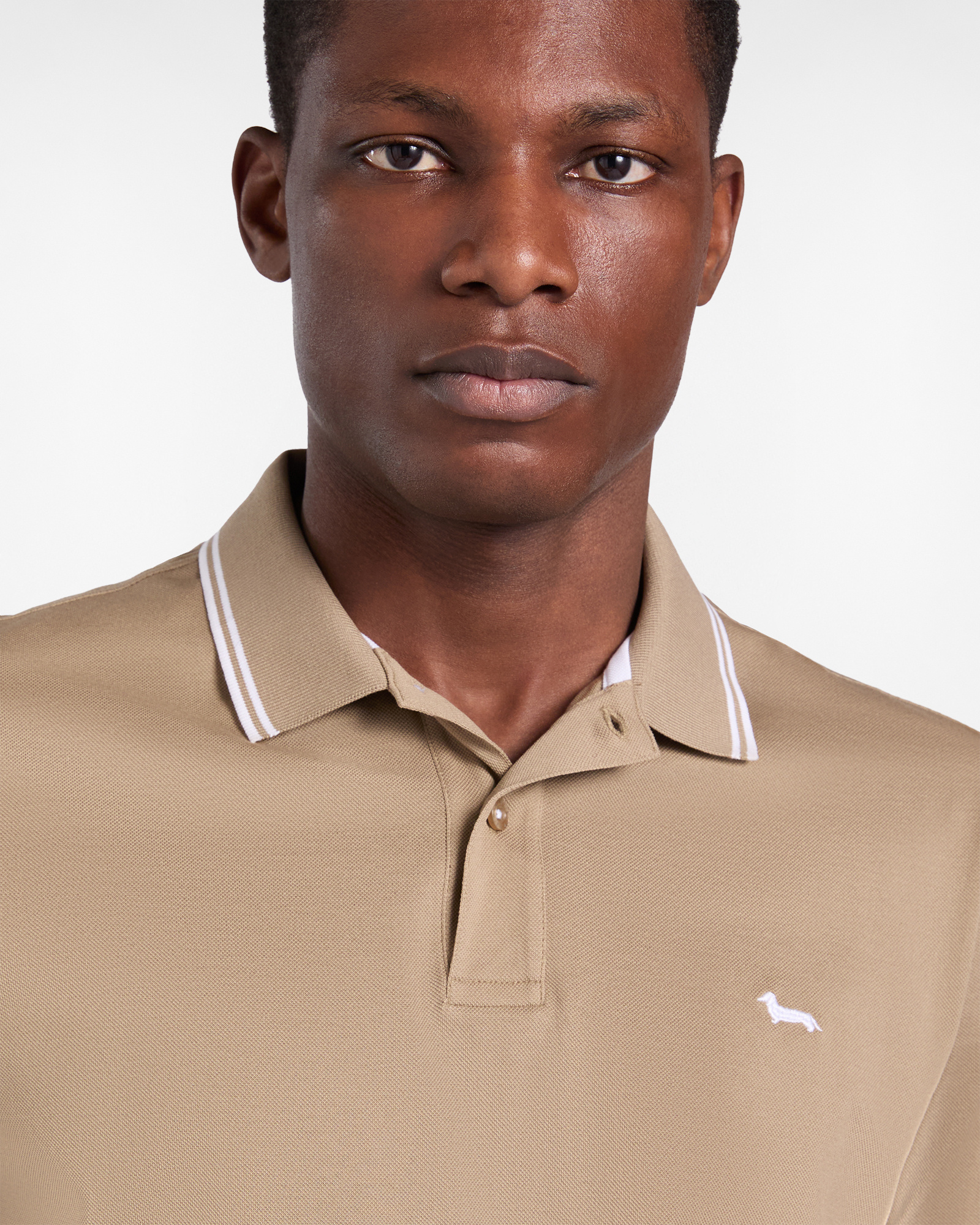 Polo de hombre con detalles de rayas en contraste, Gris, large image number 2