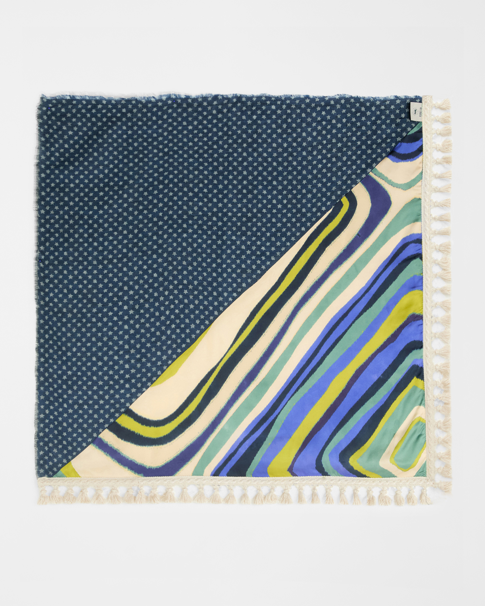 Foulard RE- Loved in Lino e Seta, Uomo, Beige, Taglia: UNI