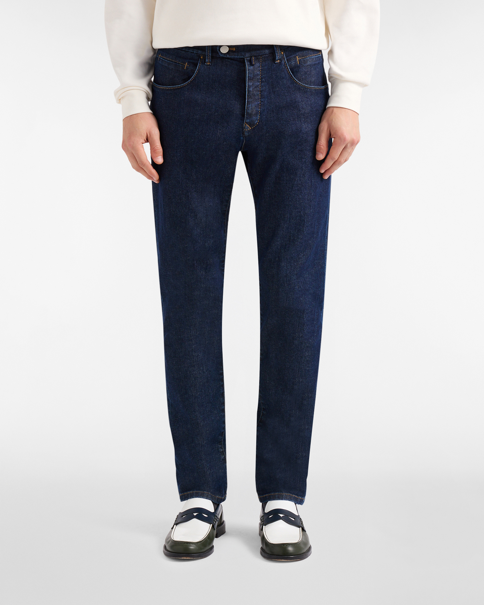 Semi-tailored five-pocket jeans