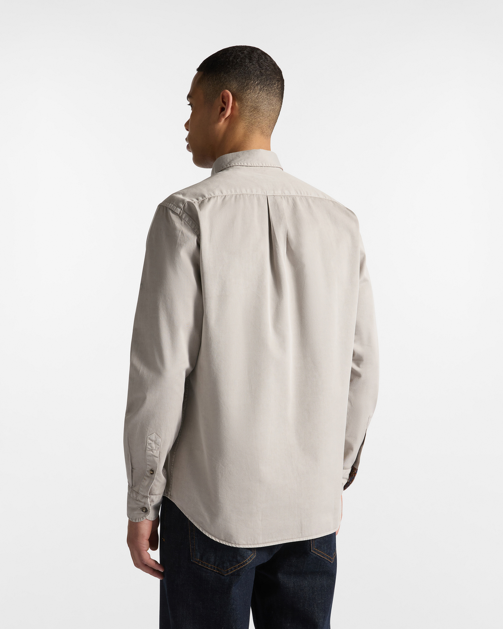 Chemise En Gabardine Capsule Earth Dye, Marron-Rouge, large image number 1