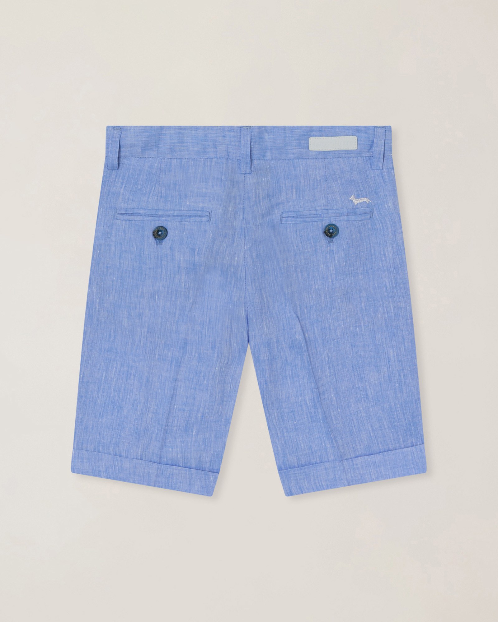Linen bermuda shorts with slash pocket, Light Blue, large image number 1