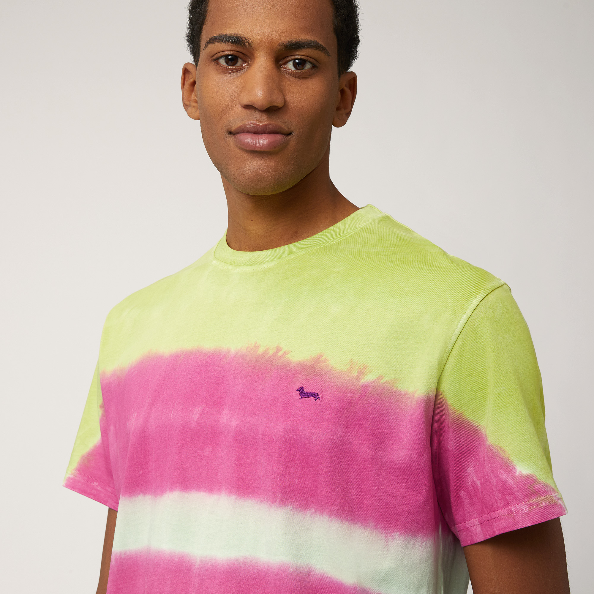 T-Shirt Tie-Dye Tropical Gitans, Verde Lime, large image number 2