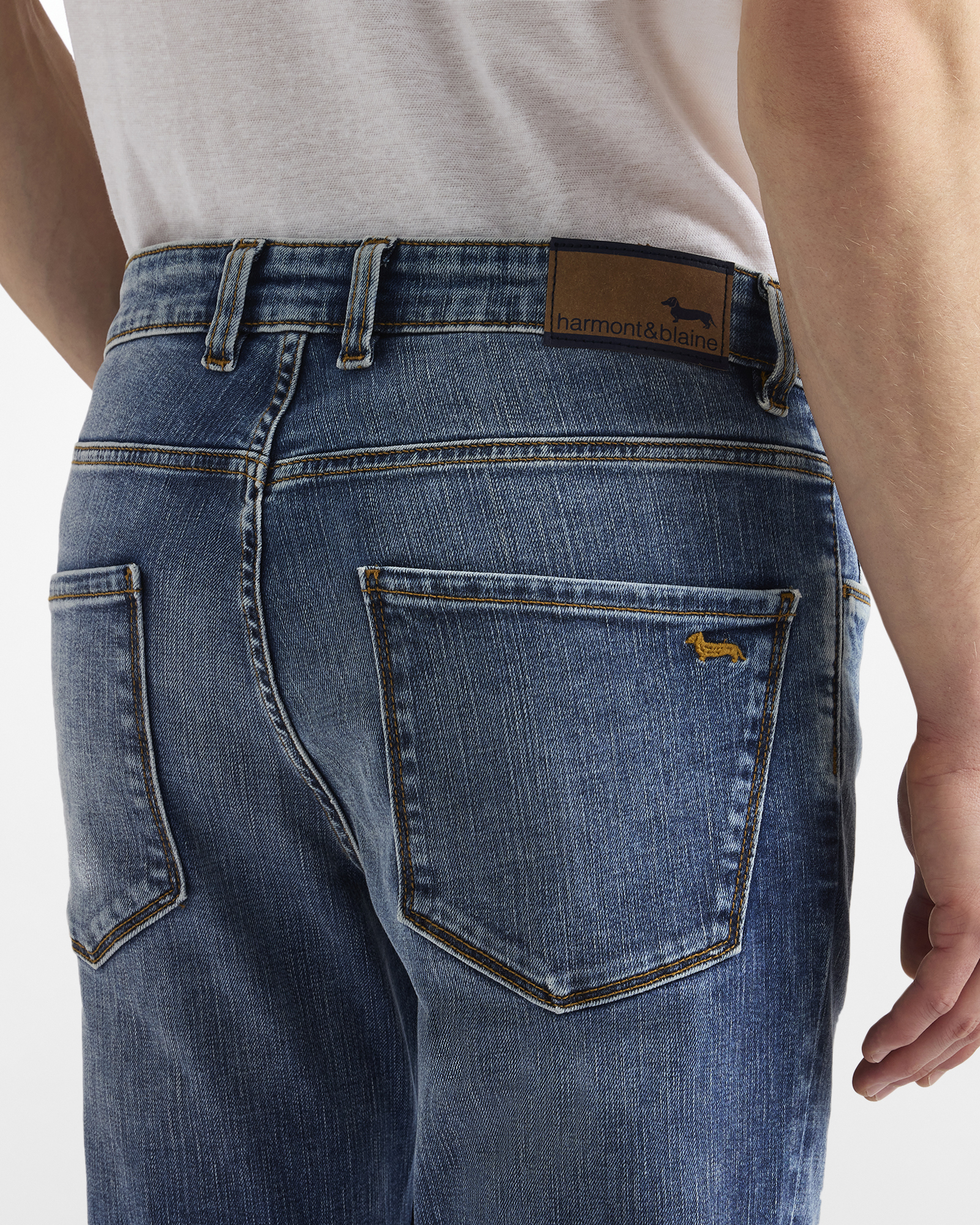 Men's slim-fit five-pocket jeans, Denim Blue, large image number 2