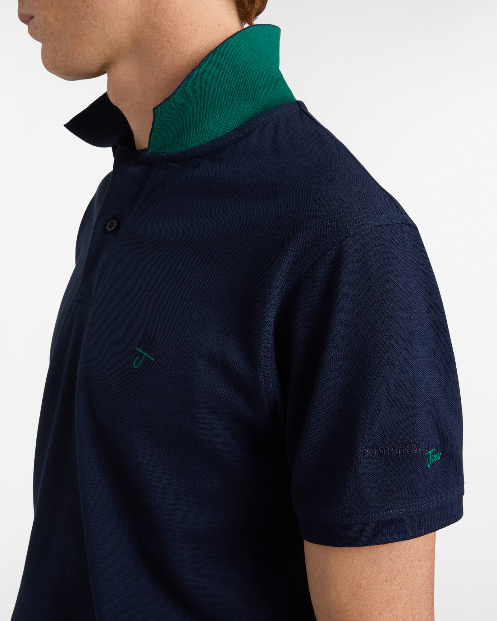 Polo uomo basic tinta unita, Blu scuro, large image number 2