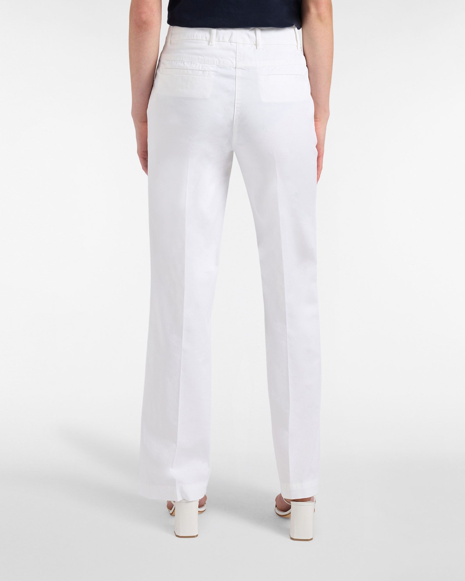 Damenhose mit hoher Taille und geradem Bein