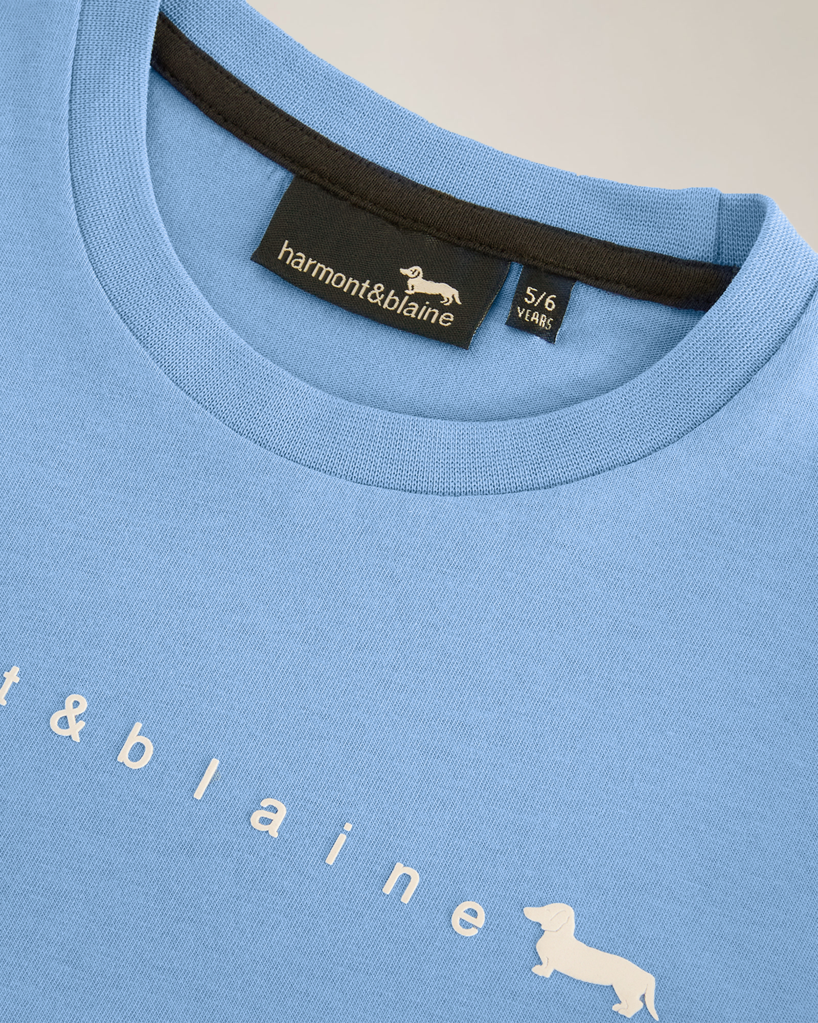 Long‑sleeve jersey T‑shirt with logo, Beige, large image number 2