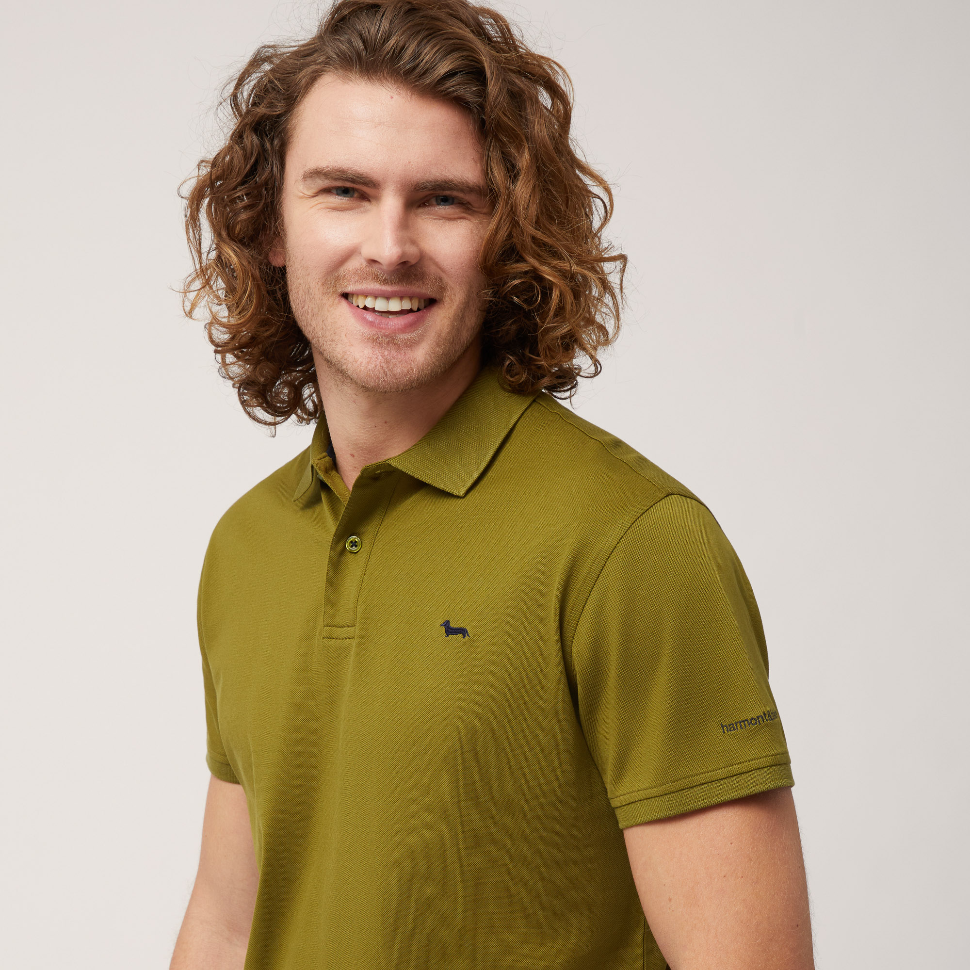 Polo Con Lettering E Logo, Verde, large image number 2