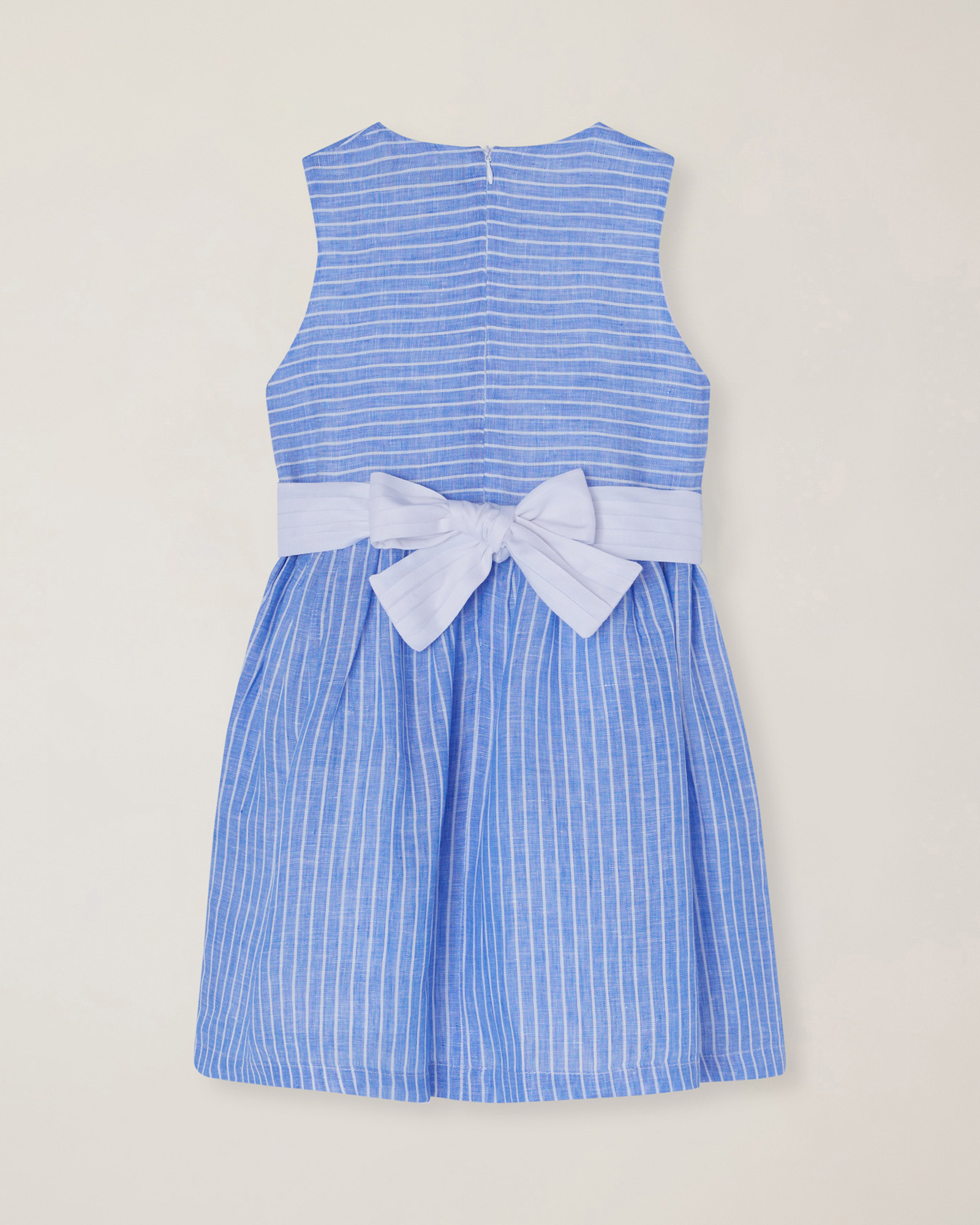 Abito in lino con cintura, Light Blue, large image number 1