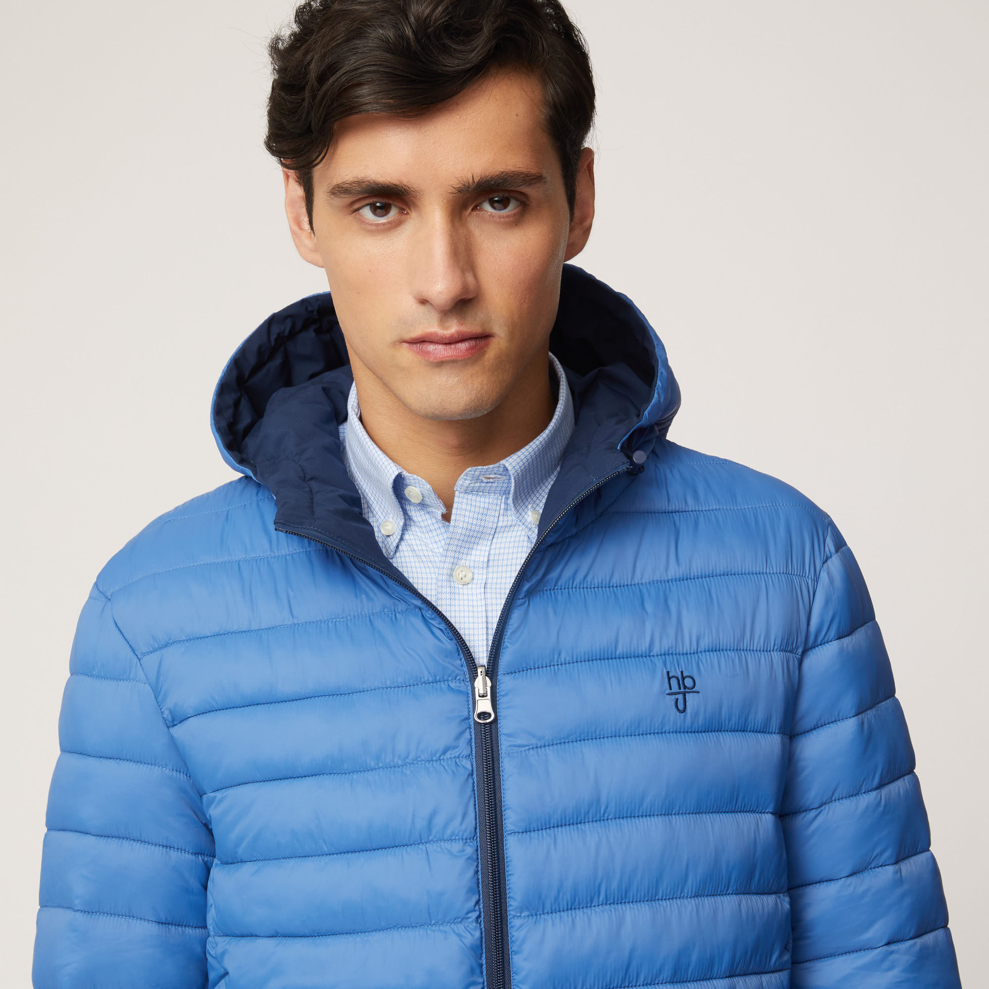 Giubbotto Reversibile Con Cappuccio, Blu, large image number 2