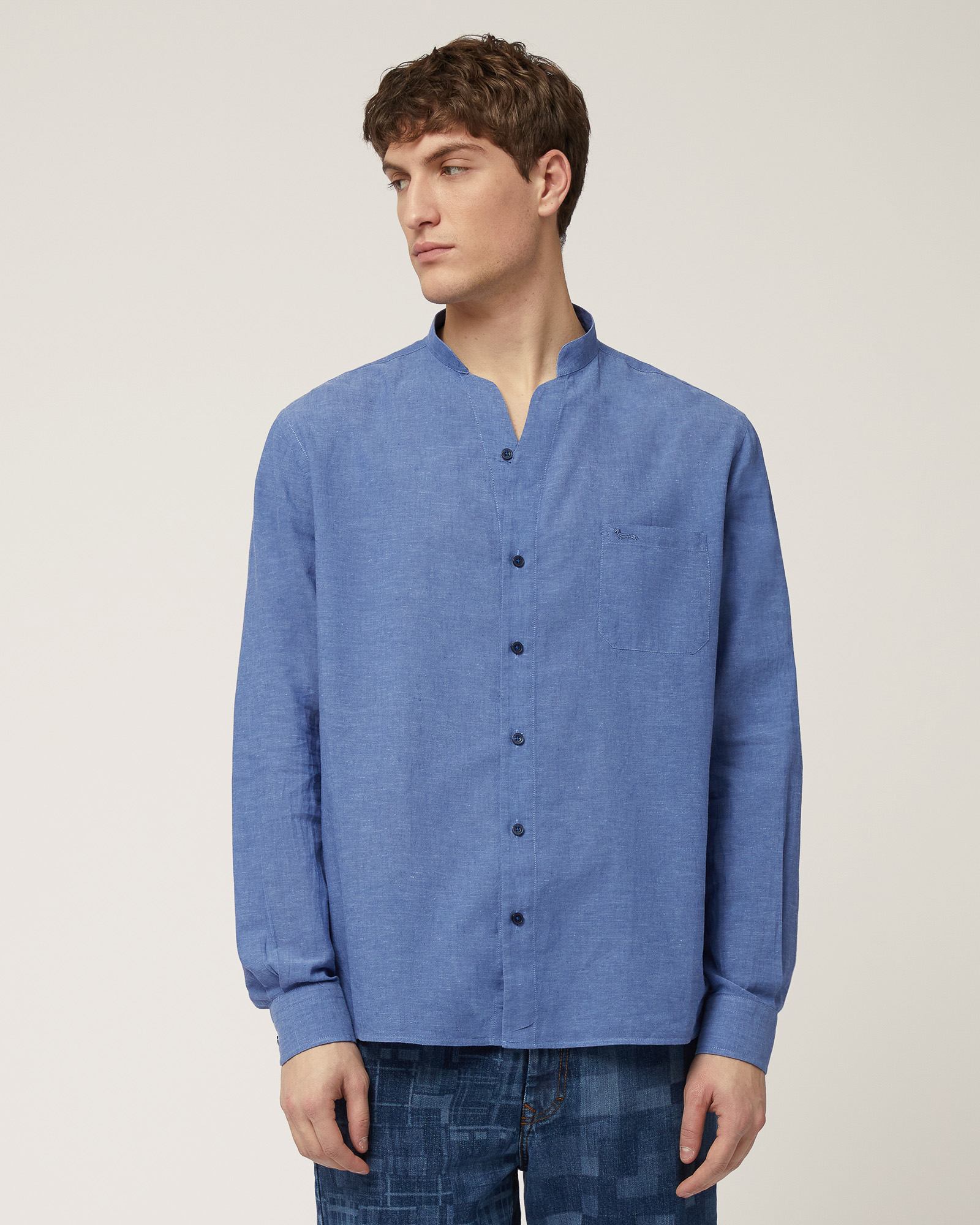 Camicia Con Collo Alla Coreana