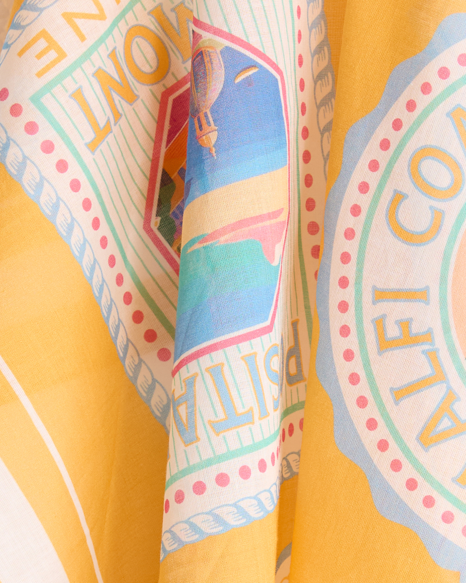 Postcard capsule cotton bandana, Orange, large image number 2