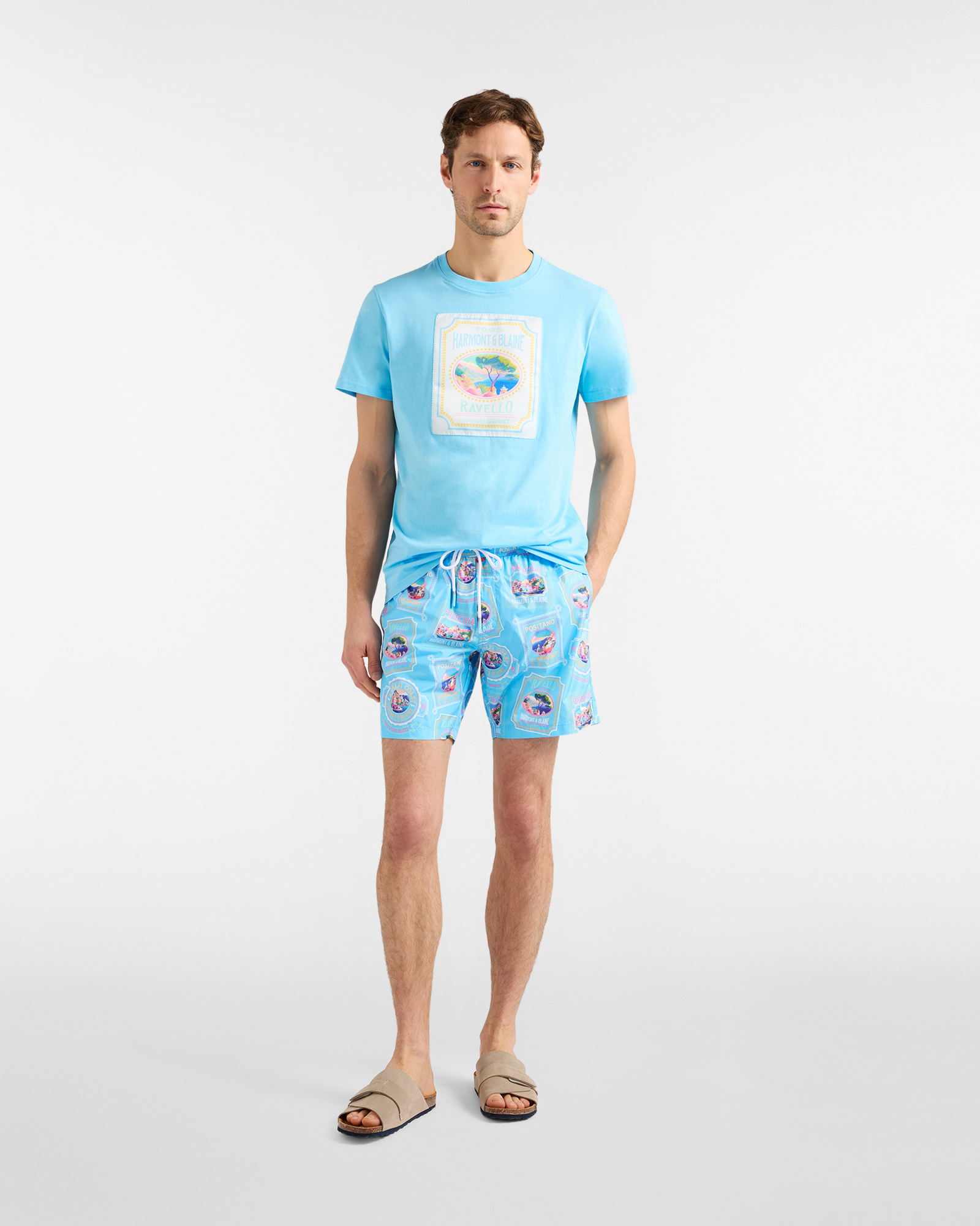 Postcard swim shorts, Blue, large image number 3