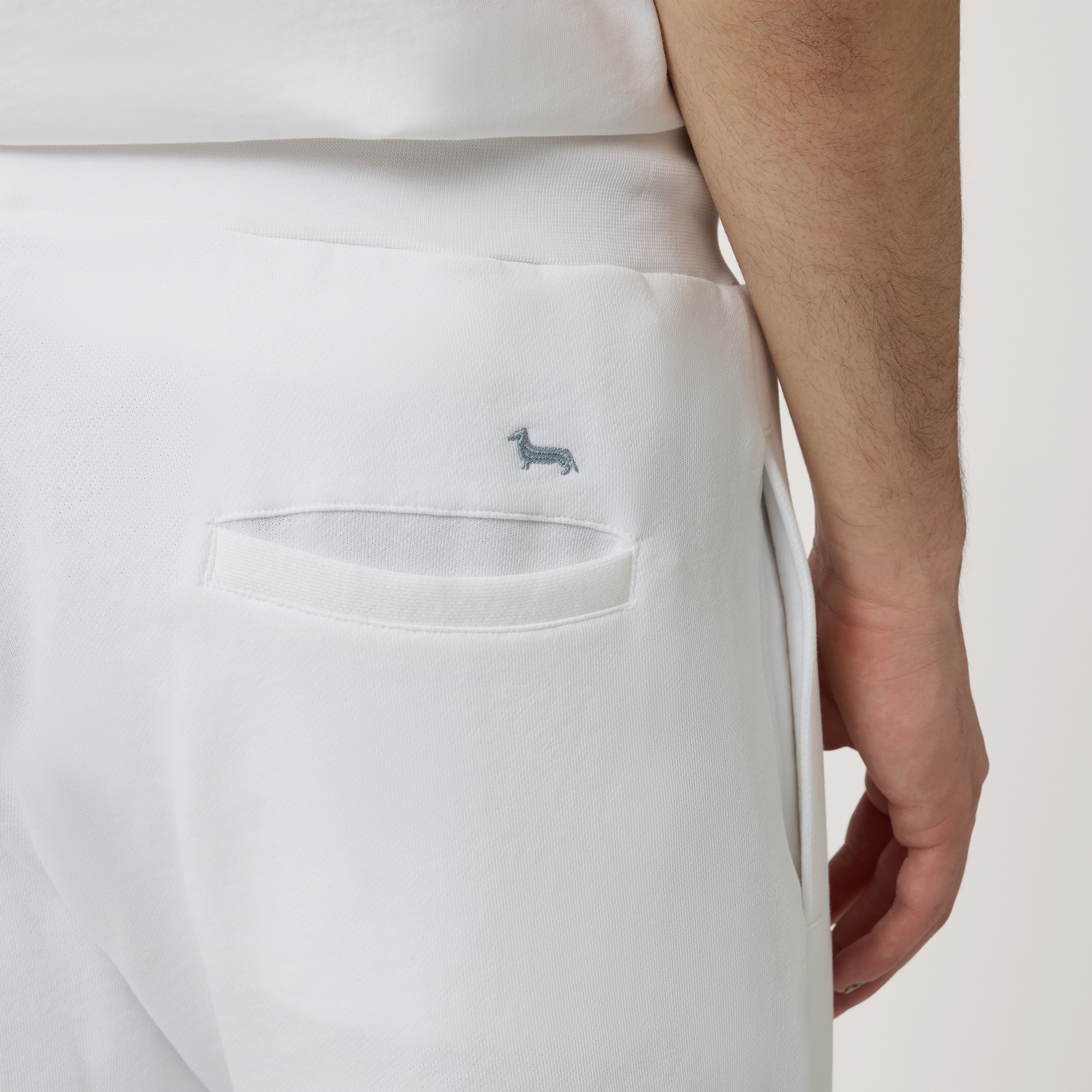 Cotton Sporty Bermuda Shorts, White, large image number 2