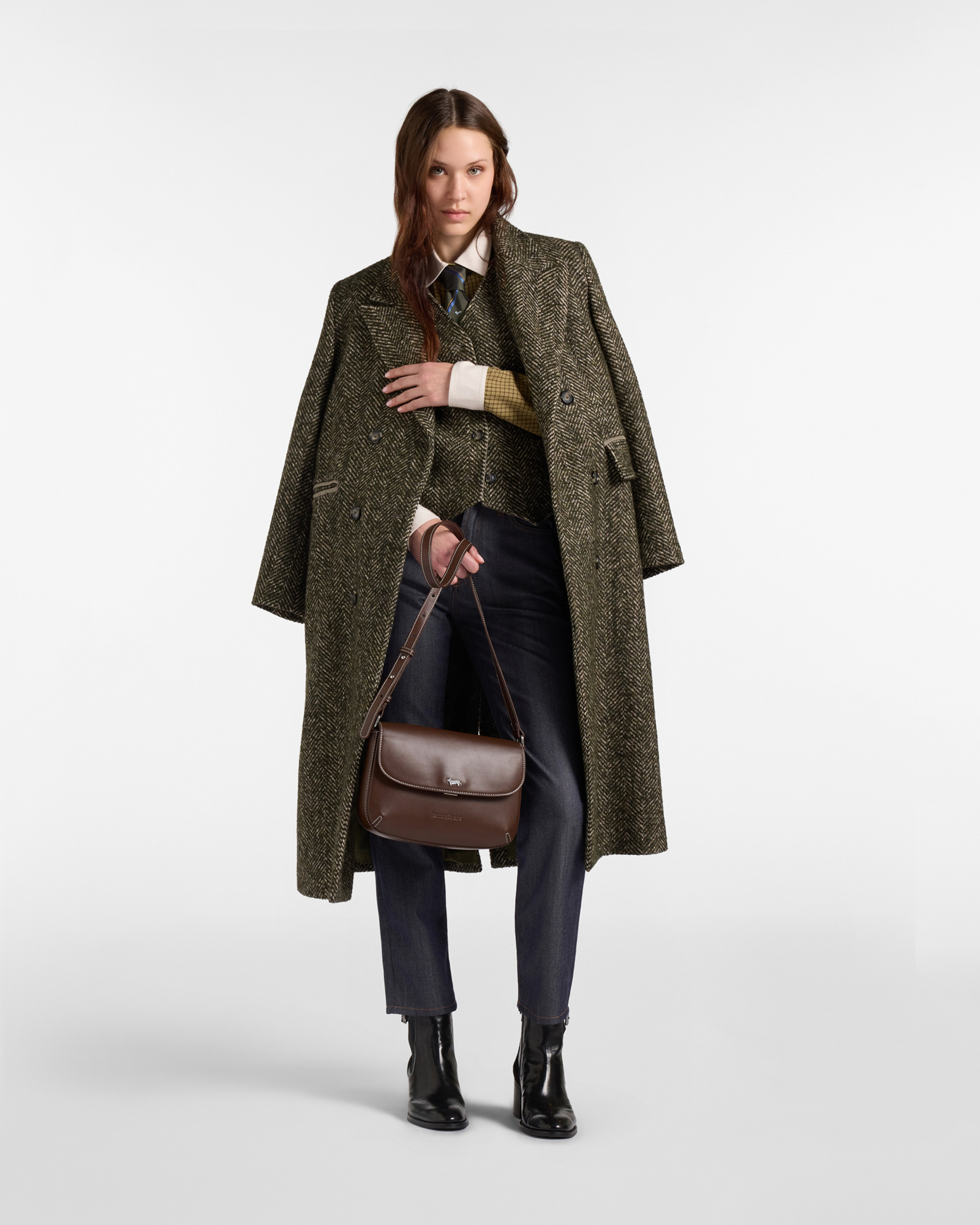 Women&rsquo;s Fitted Technical Wool Blend Coat in Capsule Quality in Colours, SPORT GREEN, large