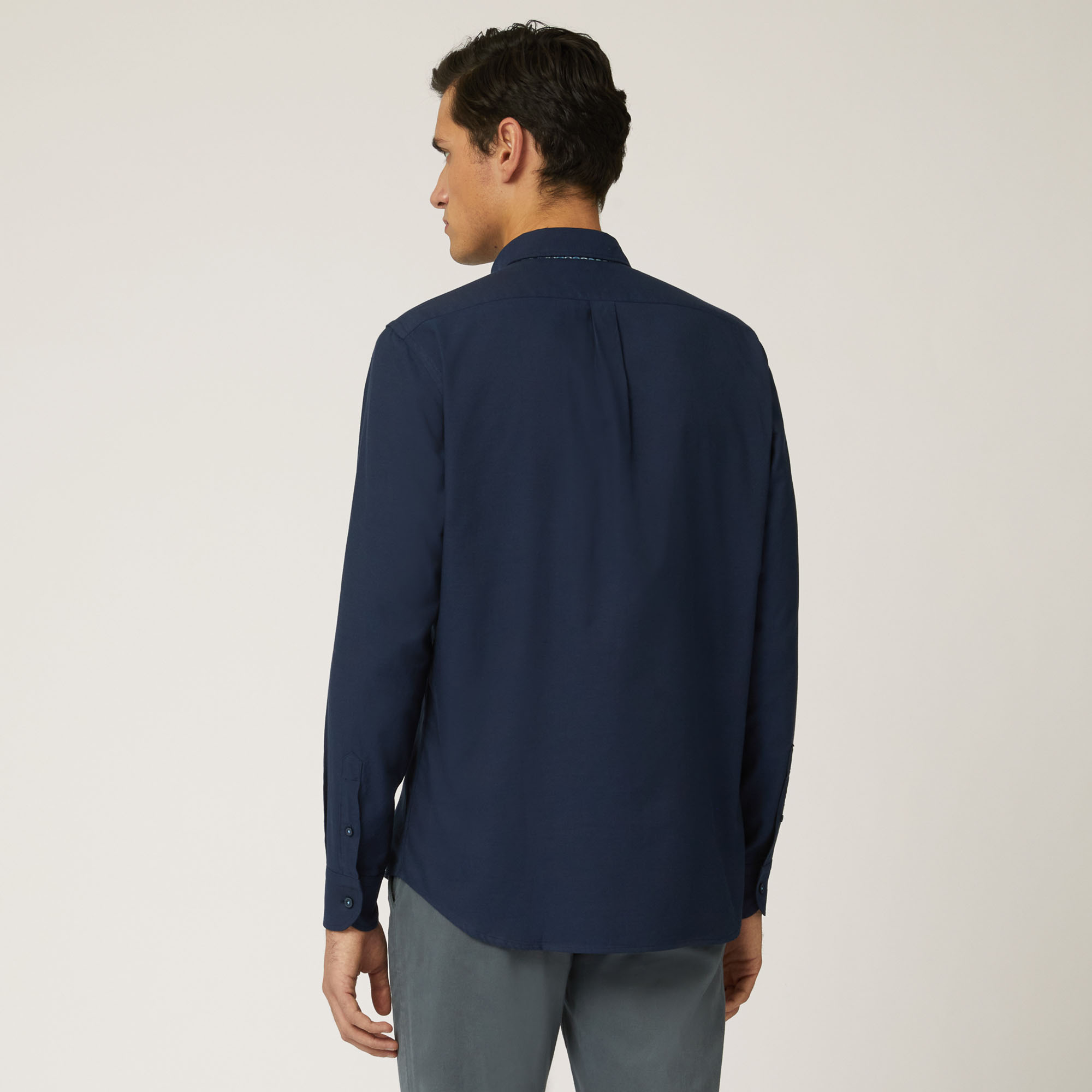 Shirt With Pocket And Contrasting Placket, Blue, large image number 1