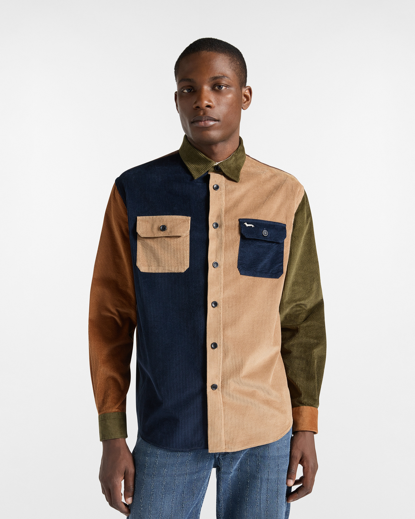 Overshirt Patchwork In Velluto