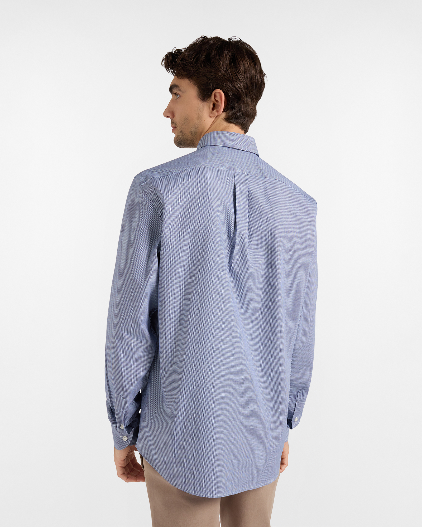 Camicia HBJ Uomo Regular Fit con collo Montecarlo in puro cotone, BLU SCURO, large