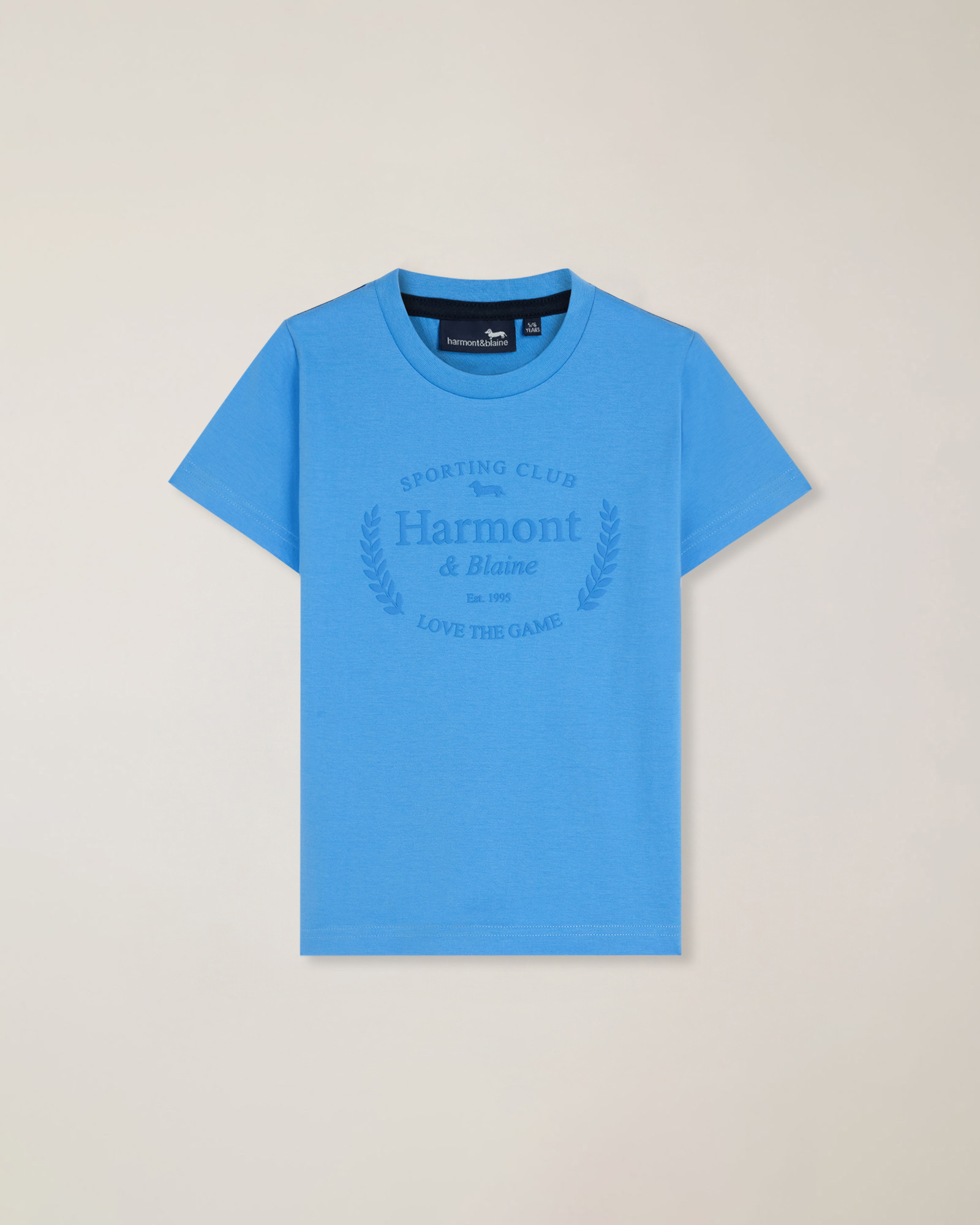 T-shirt jersey stampa logo tono su tono