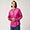Viscose Shirt With Mandarin Collar, Fuchsia, swatch
