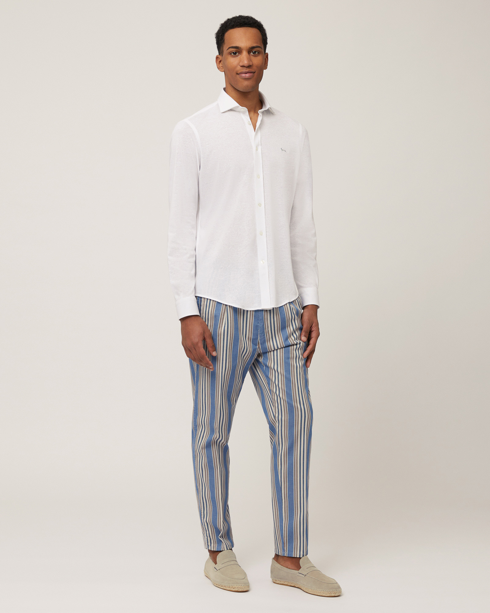 Striped Chino Pants, Dark Lavender, large image number 3