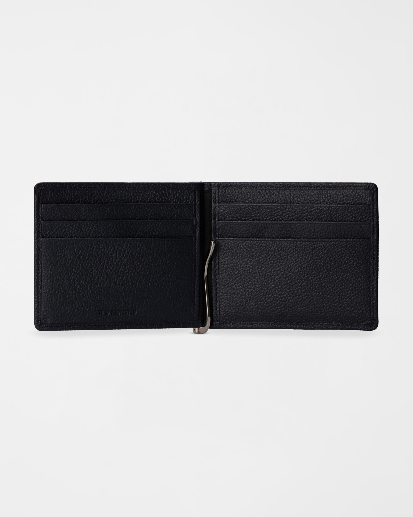 Men&rsquo;s Wallet with Money Clip in Genuine Leather, NAVY BLUE, large
