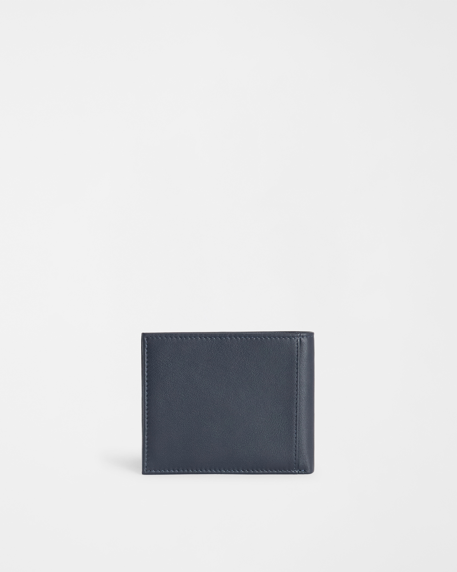 Portafoglio in Vera Pelle, Blu, large image number 1