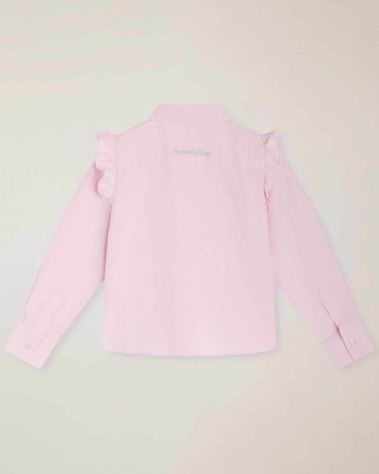 Camicia oxford con ricamo dietro