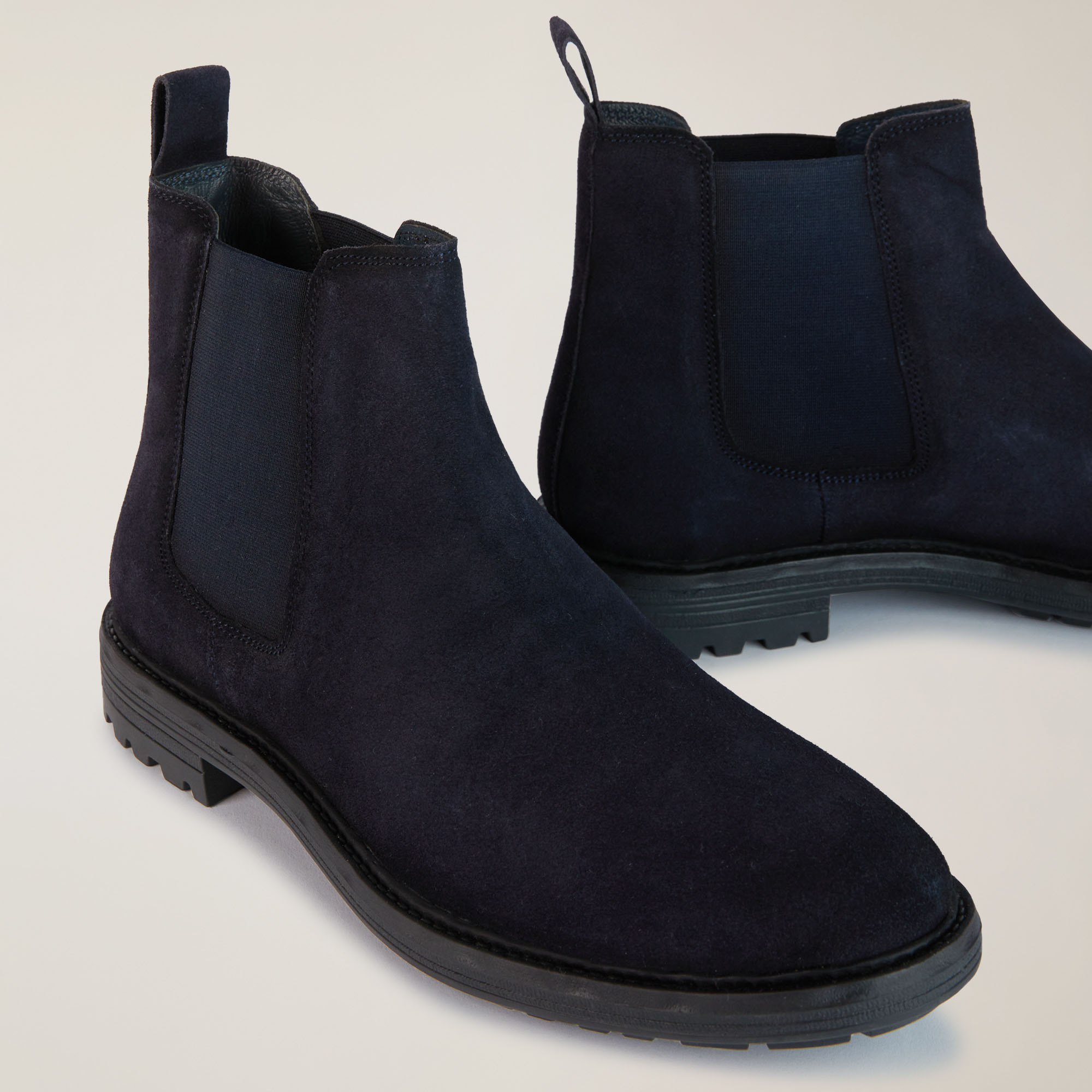 Stivaletto Chelsea In Pelle Scamosciata, Light Blue, large image number 3