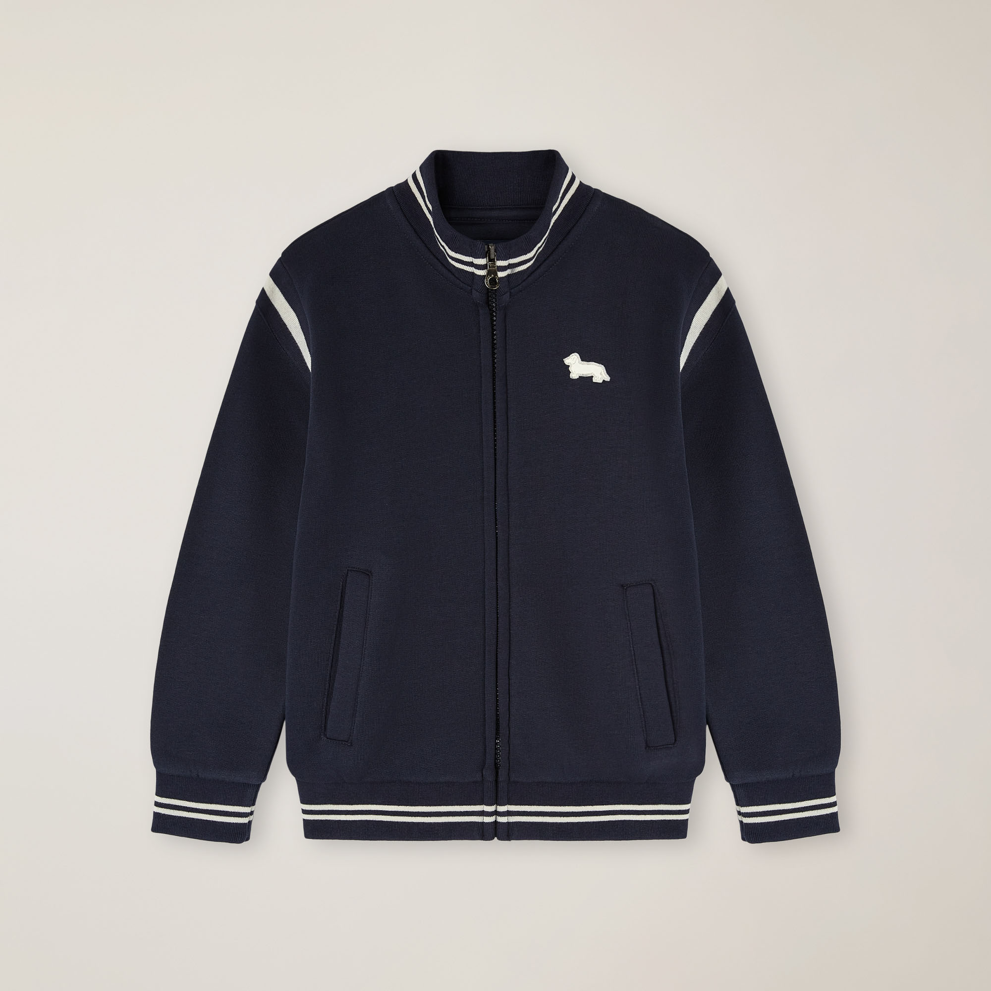 Felpa inside brushed full zip, Blu Navy, large image number 0