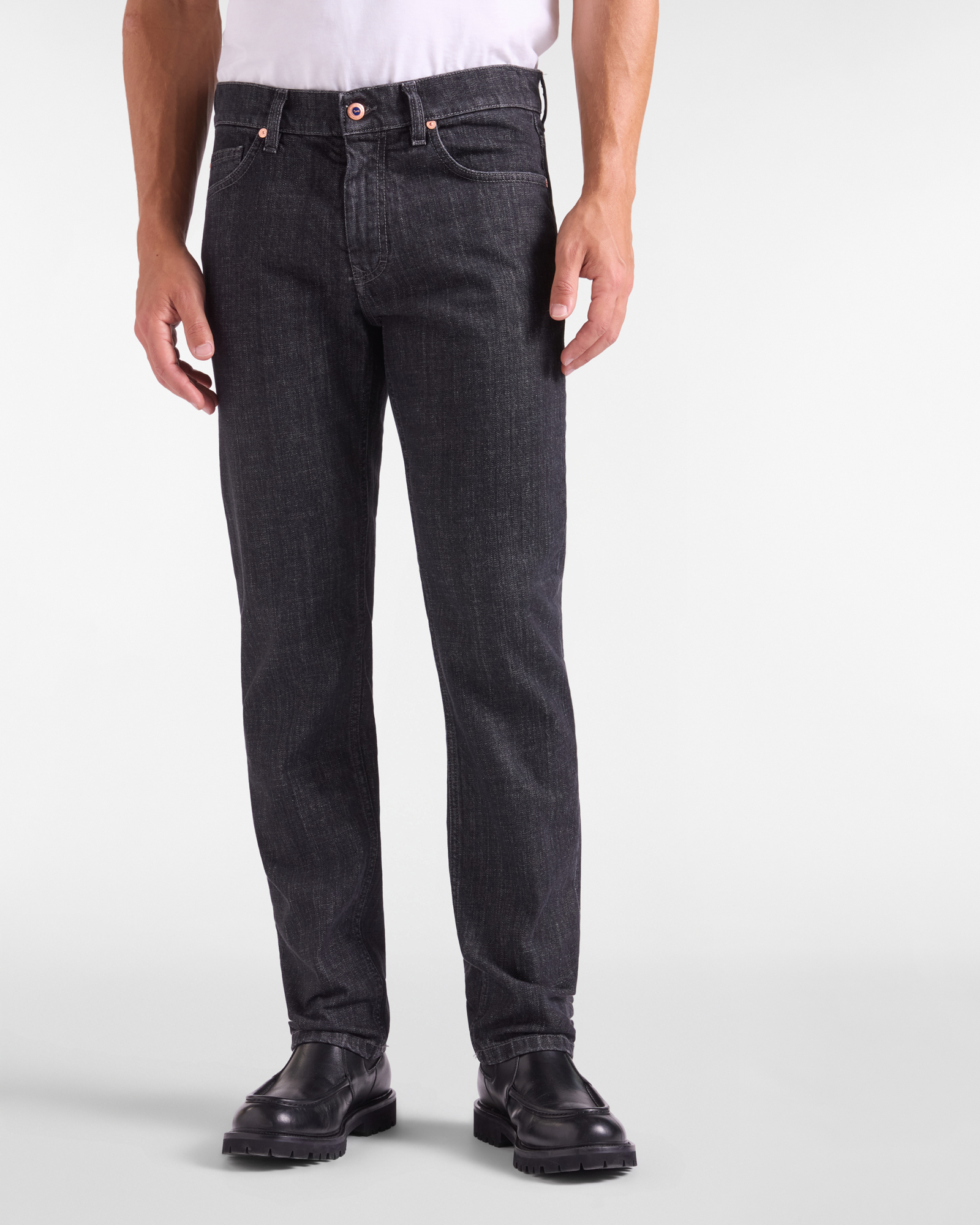 Basic Narrow 5-Pocket Denim in Denim Blue