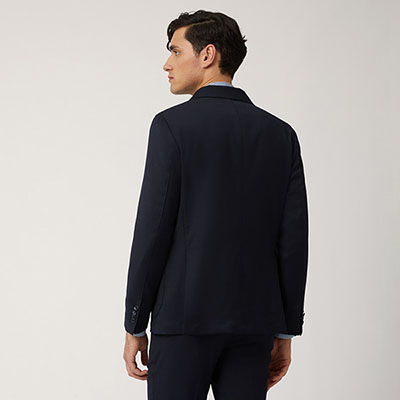 Wool-Blend Blazer With Large Pockets