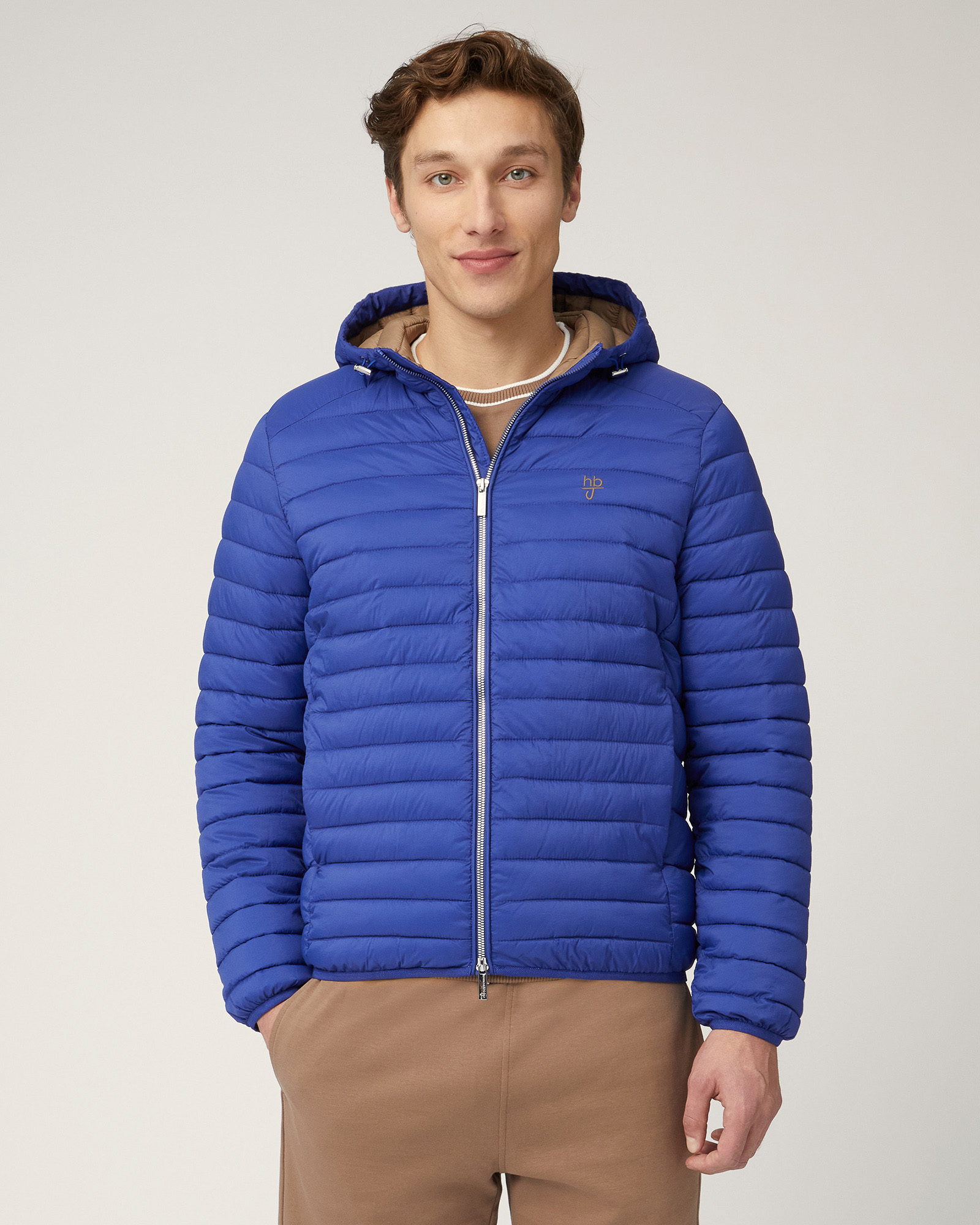 Piumino In Nylon Trapuntato, Blu Elettrico, large