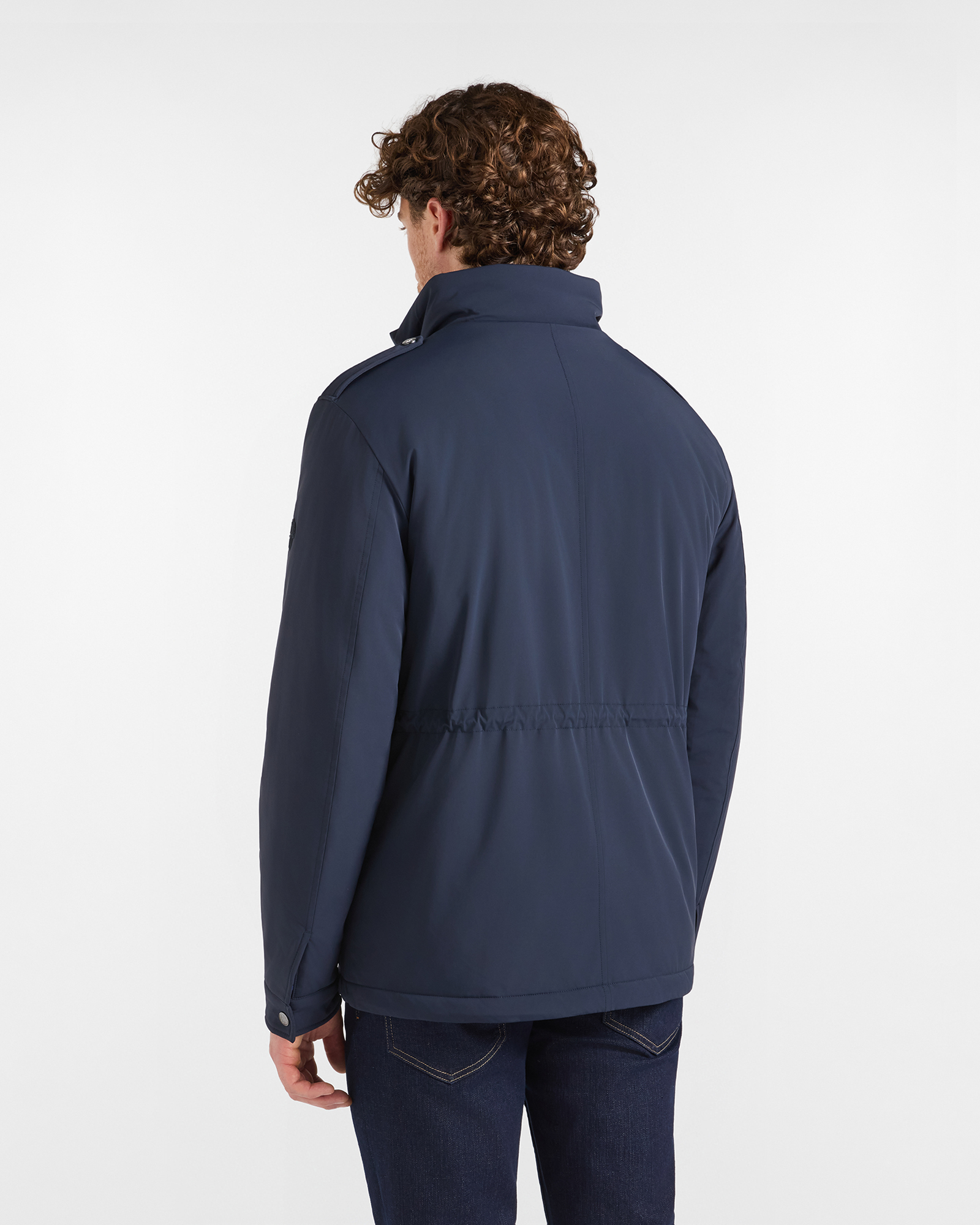 Giubbino HBJ Uomo con collo standup, imbottito in nylon, BLU SCURO, large
